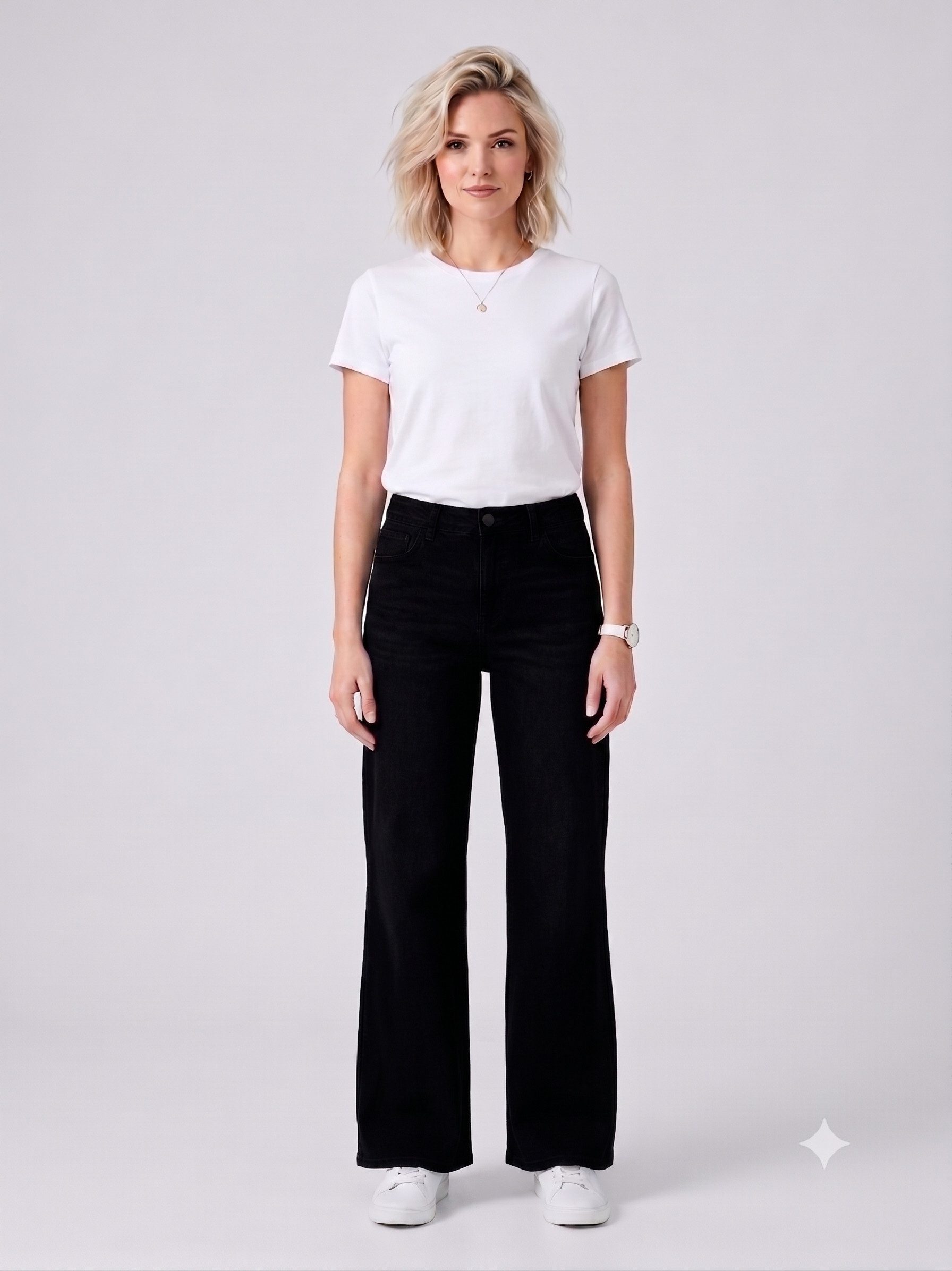 BlauerHafen Schlagjeans Damen Schlagjeans Stretch Baumwollmischung 5 Pocket mit Reißverschluss
