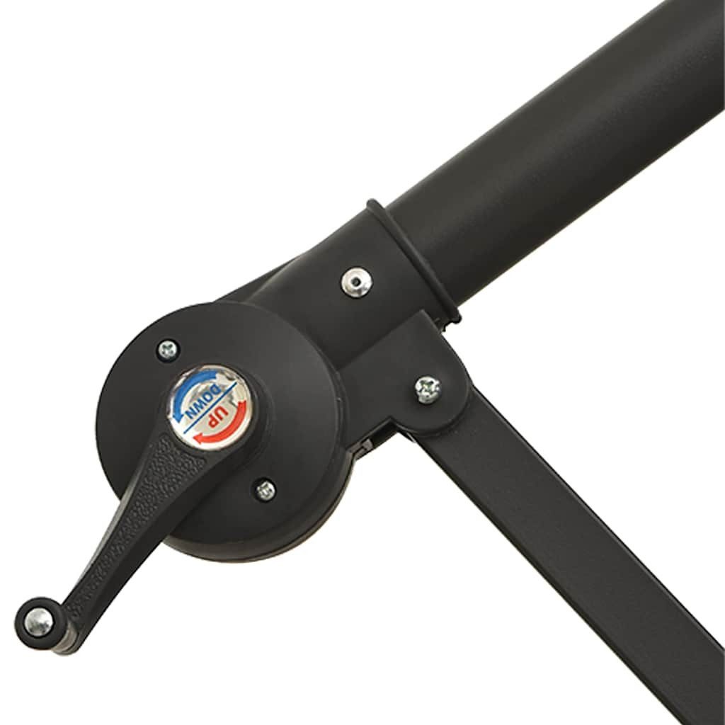 vidaXL Sonnenschirm Ampelschirm mit Aluminium-Mast 350 cm Anthrazit