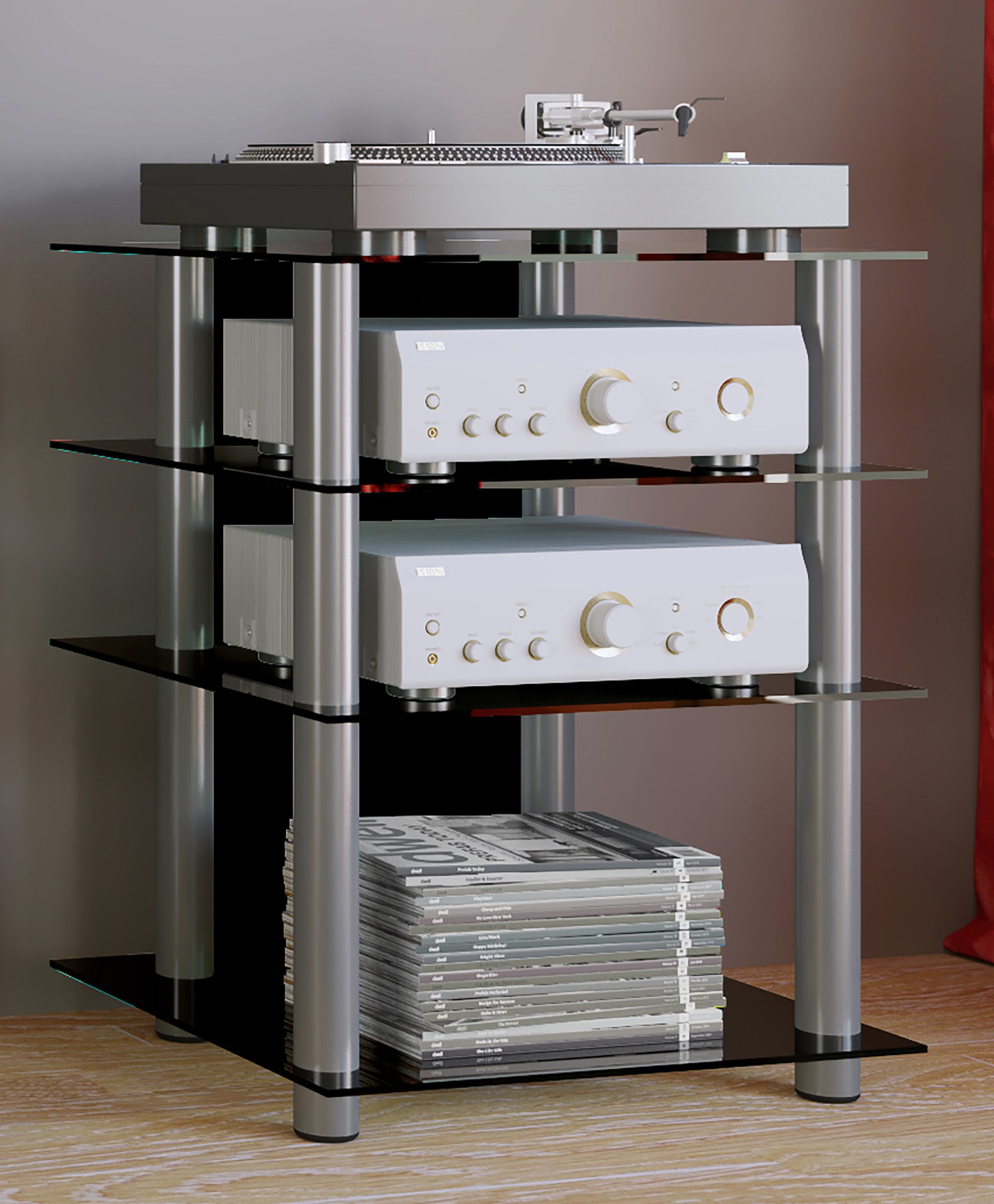 VCM TV-Rack Hifi Möbel Rack Alu günstig online kaufen