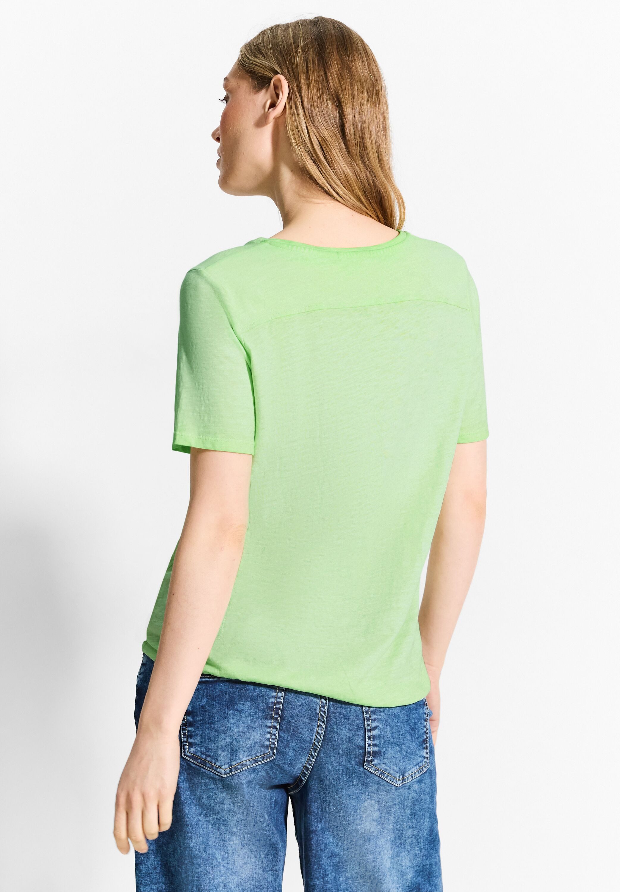 CECIL T-Shirt aus Jersey in Unifarbe