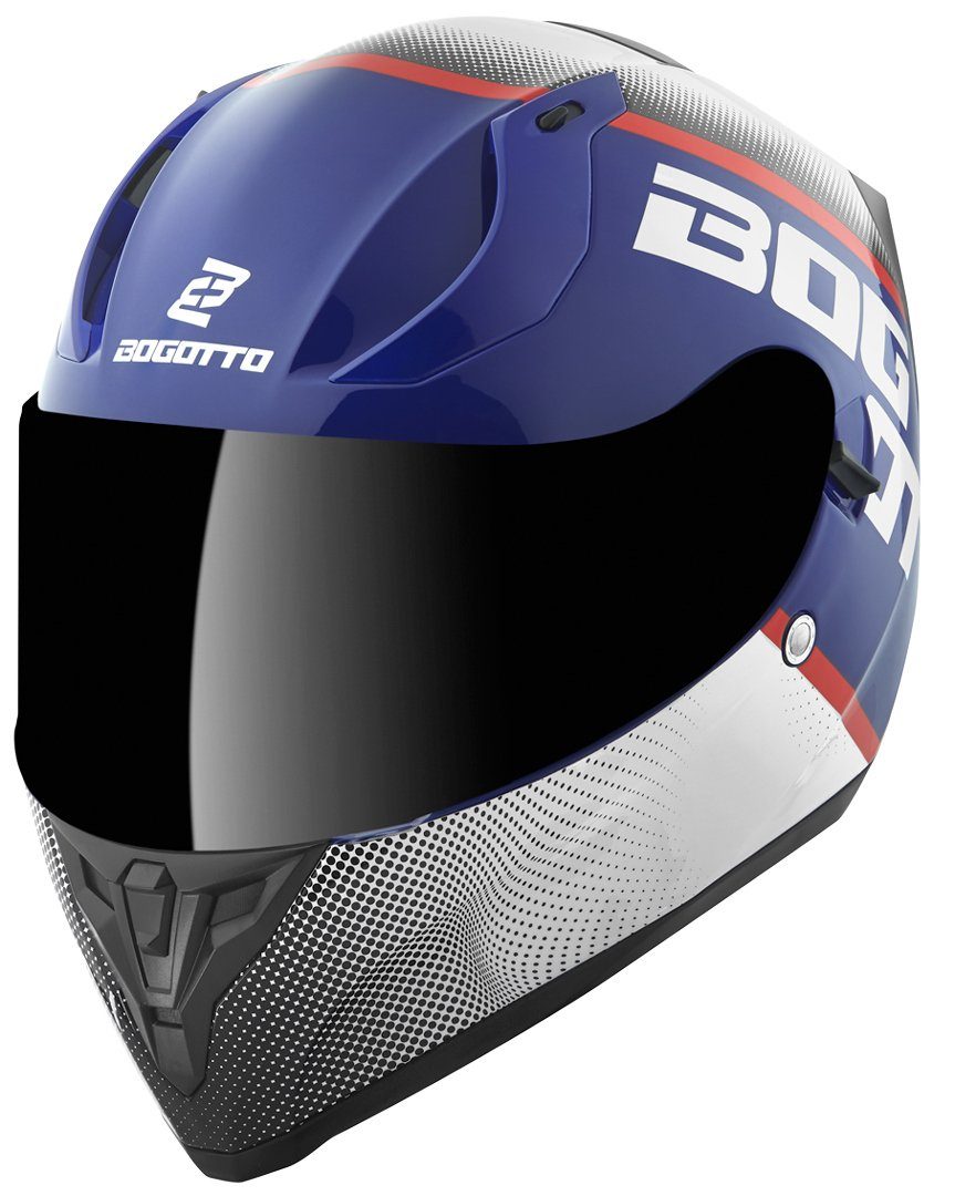 Bogotto Motorradhelm V128 BG-X Helm, integriertes Sonnenvisier