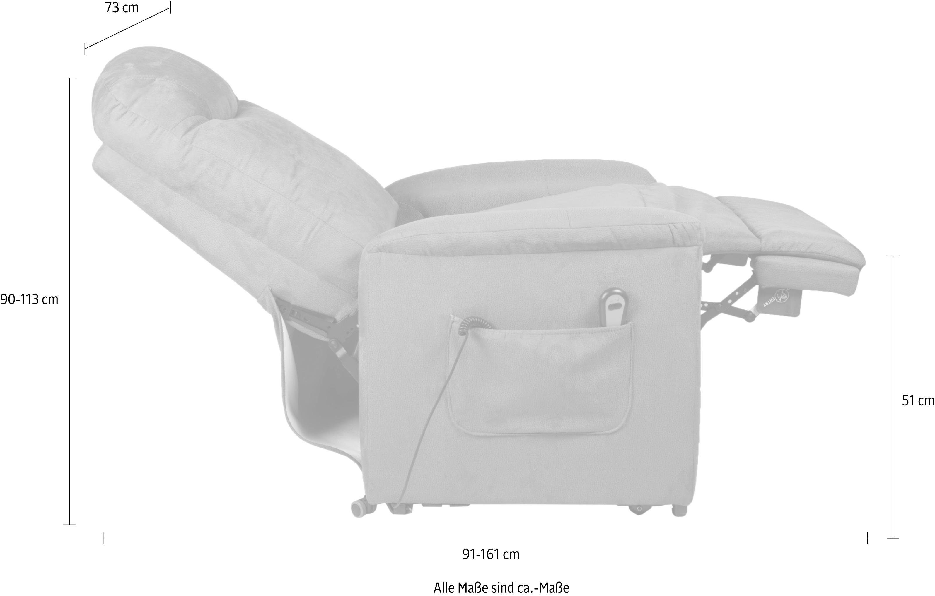 Pylos elektrischer Taschenfederkern und Duo TV-Sessel Aufstehhilfe, mit mit Relaxfunktion Stahlwellenunterfederung Collection
