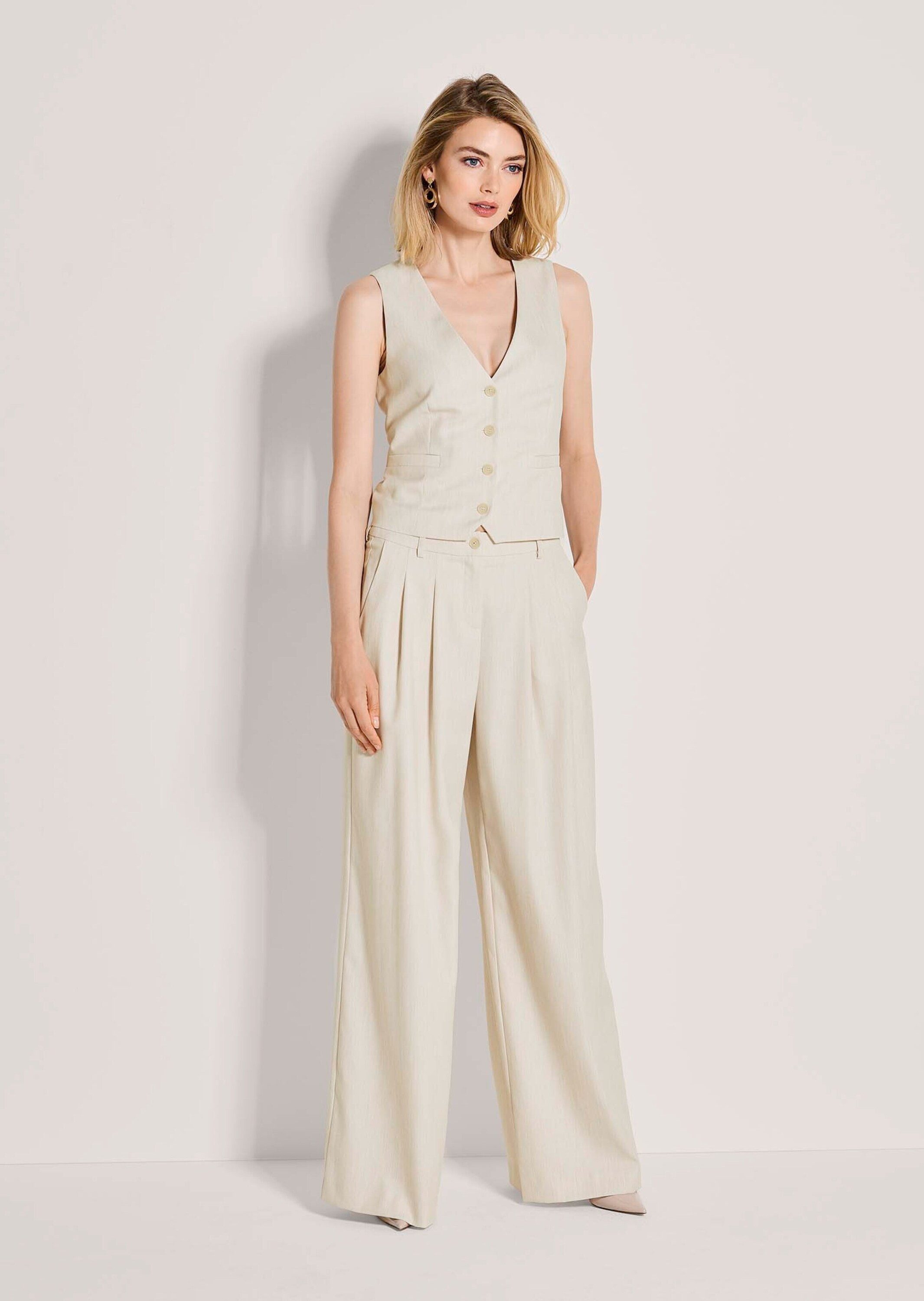 MADELEINE Stoffhose Bundfaltenhose mit weitem Bein Stoffhose mit Formbund, günstig online kaufen