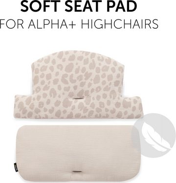 Hauck Kinder-Sitzauflage Select, Muslin leo natural, passend für den ALPHA+ Holzhochstuhl und weitere Modelle