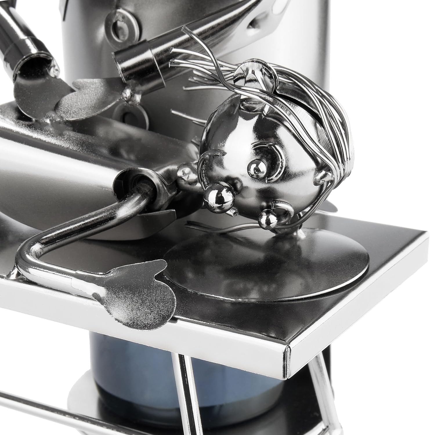 BRUBAKER Weinflaschenhalter Physiotherapeut - Metall Flaschenhalter Physiotherapie, (Metall-Skulptur, 1-St., inklusive Grußkarte), Wein Geschenk für Masseure un – Bild 5 von 5