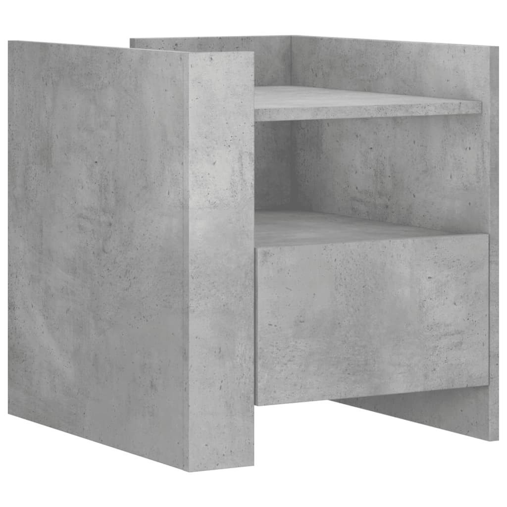 Nachttisch Nachttisch Betongrau 45x50x50 cm Holzwerkstoff