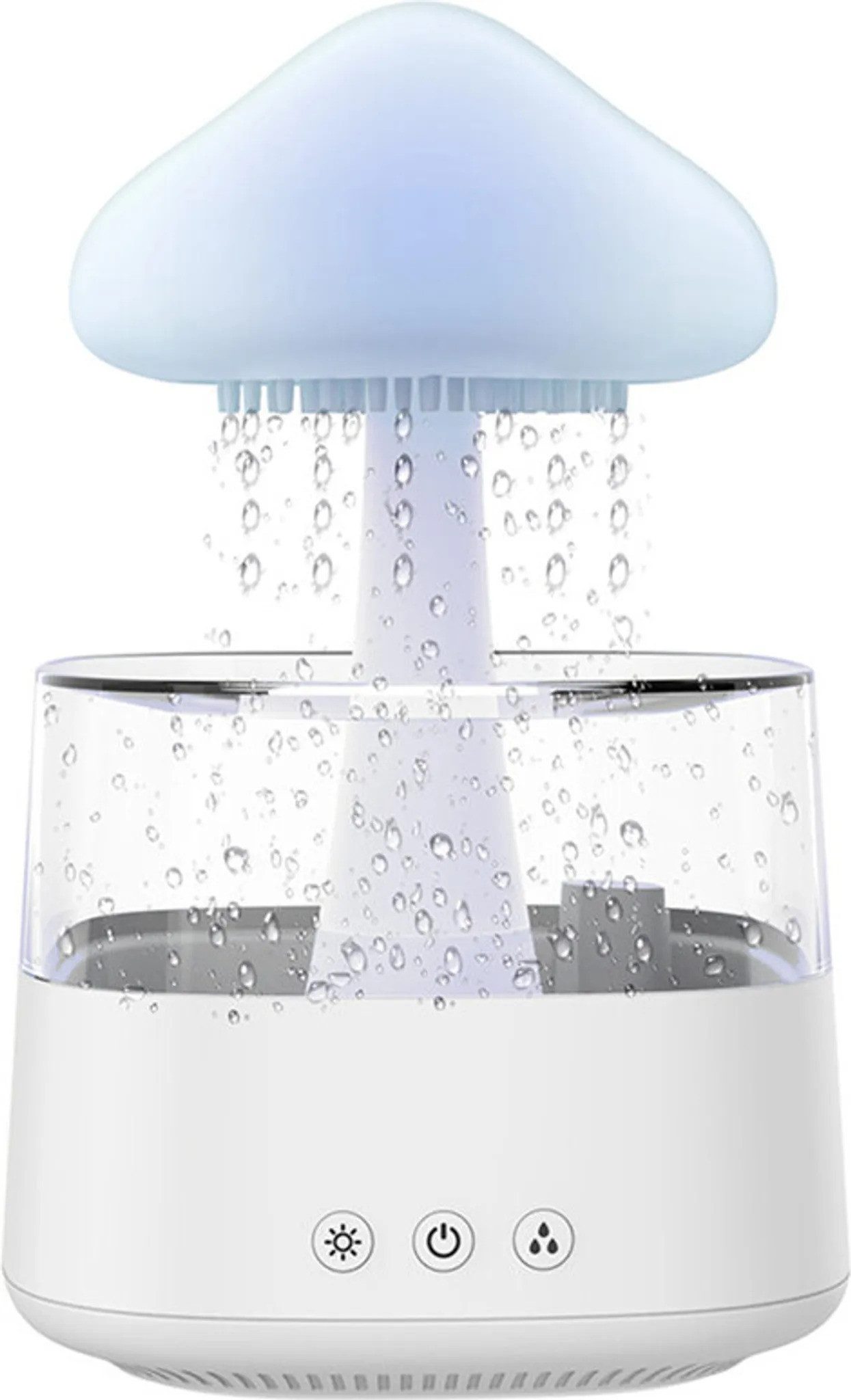 Lisabonde Diffuser 2-in-1 Aroma Diffusor mit Luftbefeuchter, LED Regeneffekt und Timer, 450 l Wassertank, Regeneffekt-Design, stufenlose …