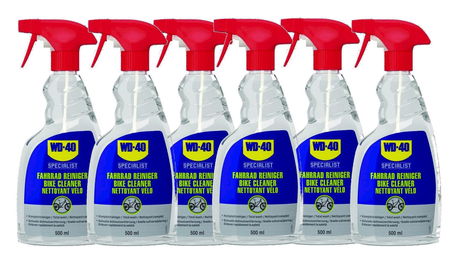 WD-40 Fahrrad Reiniger Specialist Sprühflasche 6 x 500 ml Komplett Öl Reinigungsspray