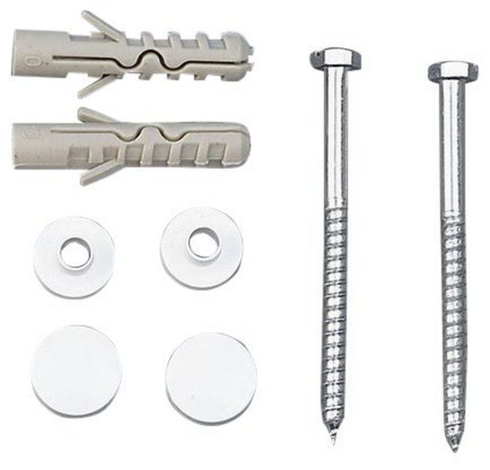 Aqualine Wand-WC-Befestigung MAK10 Set für WC-Verankerung, Schraube 6,0x80, Weiß, Aqualine-40024