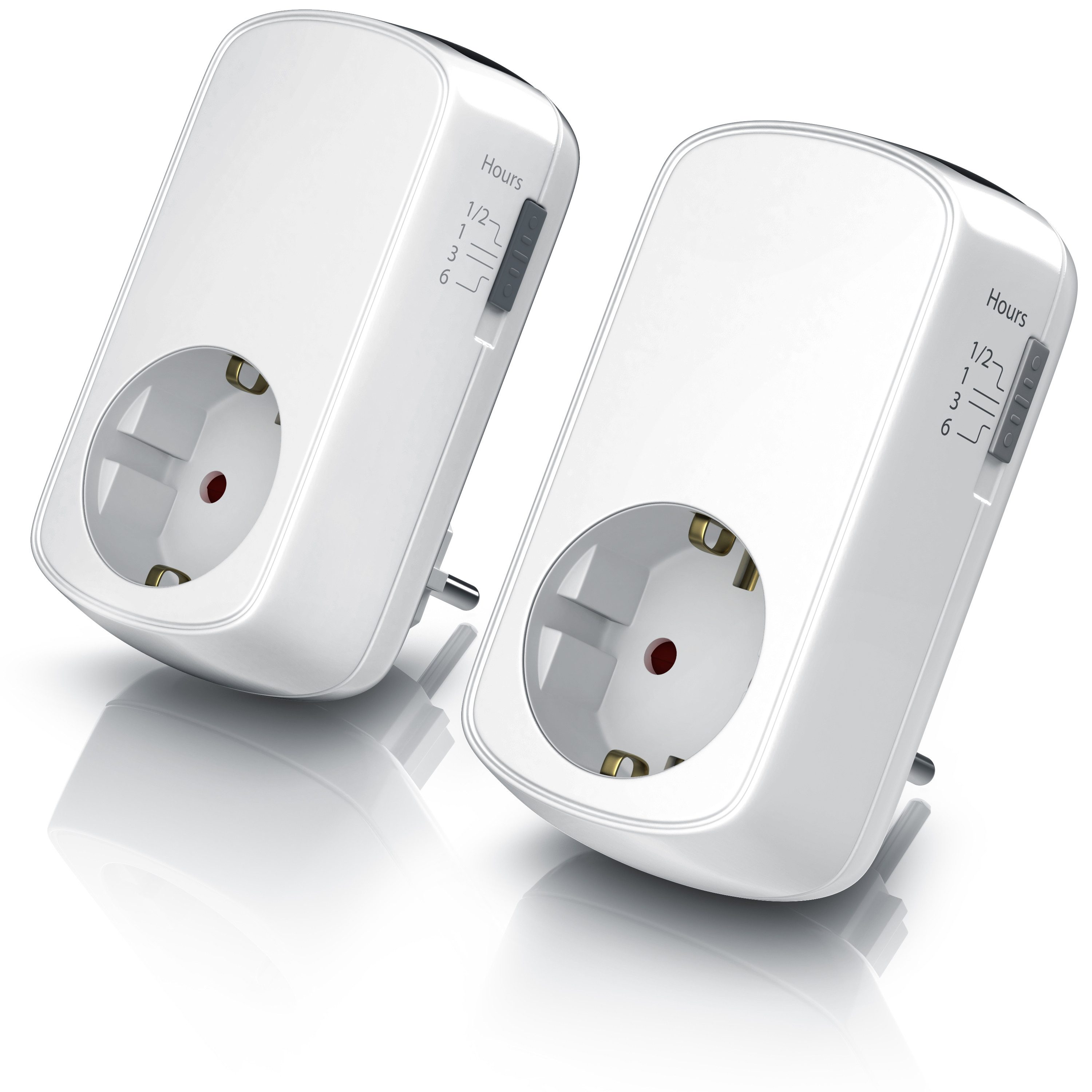 CSL Tageszeitschaltuhr, mechanisch, 2-St., Countdown Timer, Zeitschalter, Kindersicherung, Countup Timer