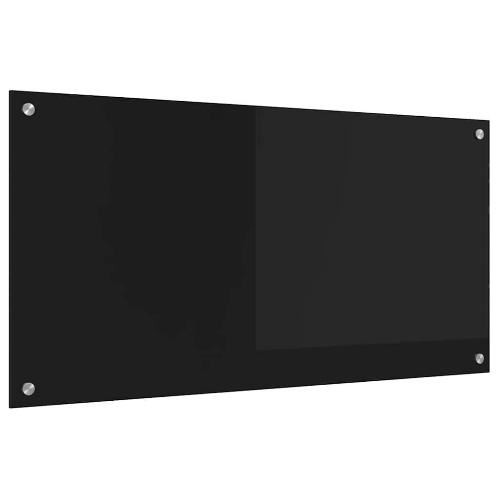Küchenrückwand Küchenrückwand Schwarz 100 x 50 cm Gehärtetes Glas