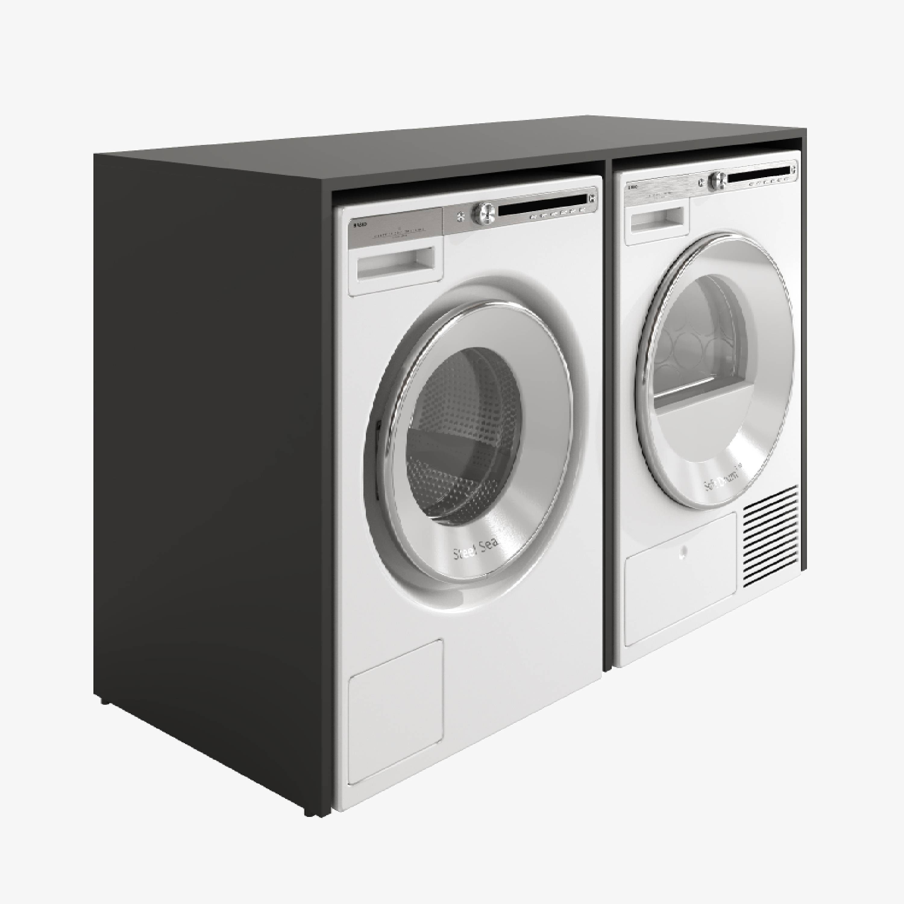 Waschmaschinenumbauschrank DORA Waschmaschinenschrank 130 cm breit Überbauschrank