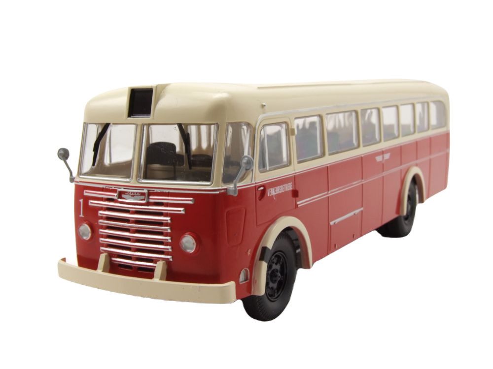 Modellauto Ikarus 60 Bus Cottbusverkehr rot beige