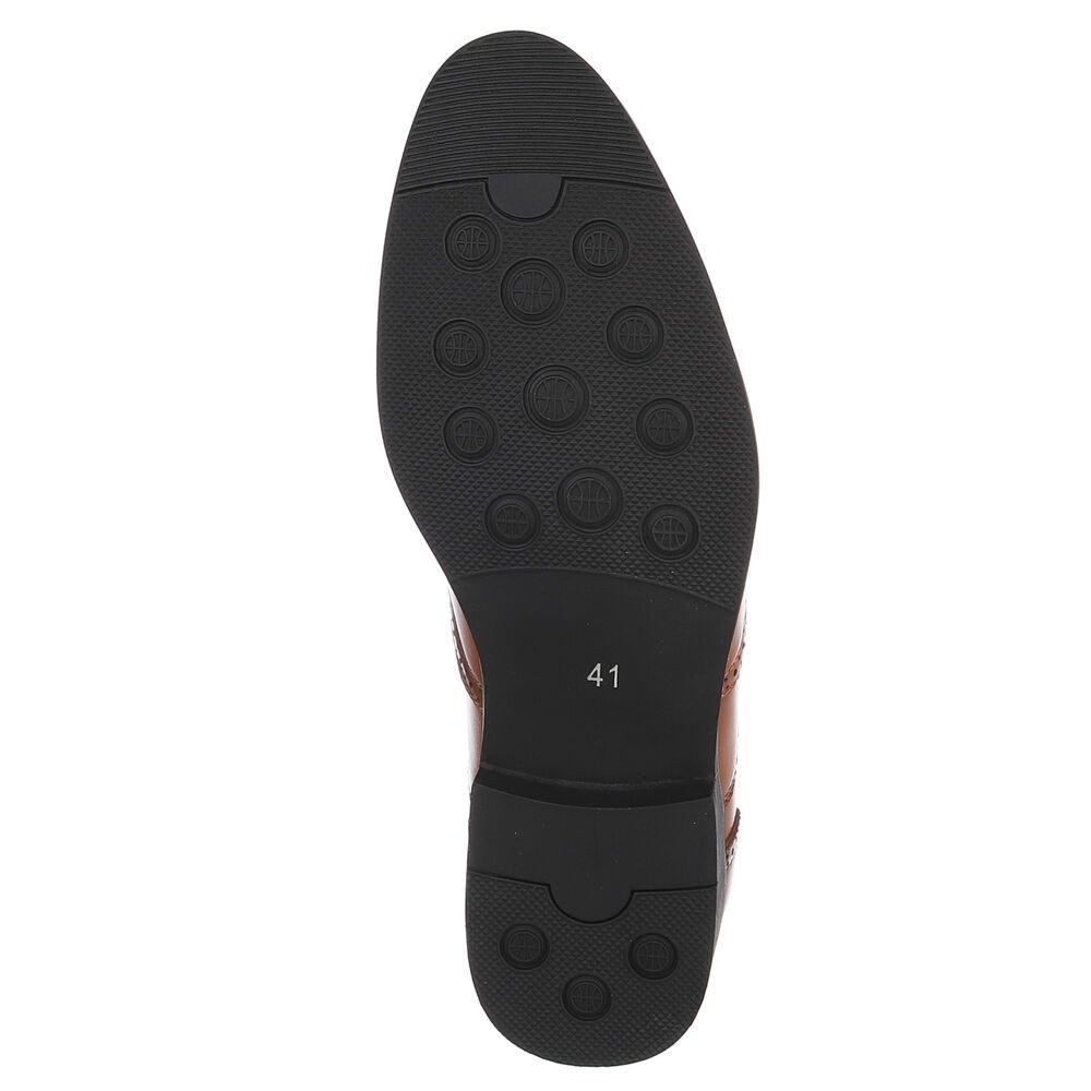 Coolwalk Herrenschnürschuh Derby mit Lochverzierung, elegant Schnürschuh (91977266) Blockabsatz Business-Schuhe in Schwarz