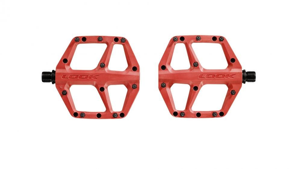 Look Plattformpedale Look Trail Fusion Plattformpedale rot, Composite-Pedalkörper & Chromol