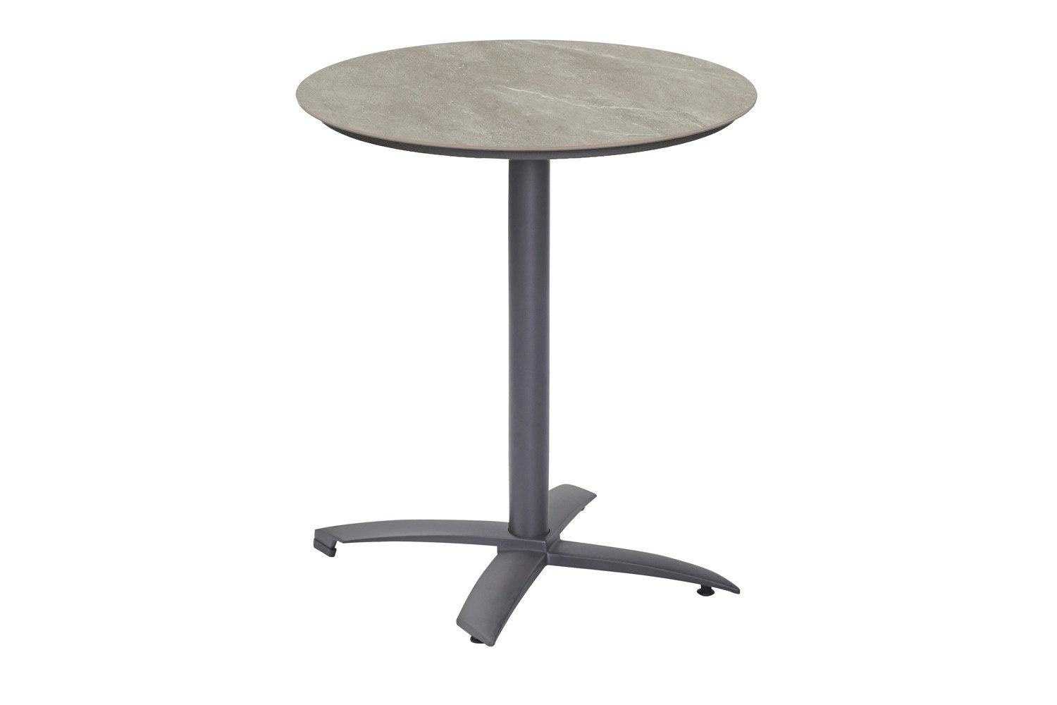 dasmöbelwerk Gartentisch Gartentisch Concord Balkontisch Bistrotisch Ø70x70cm rund Anthrazit (1-St)