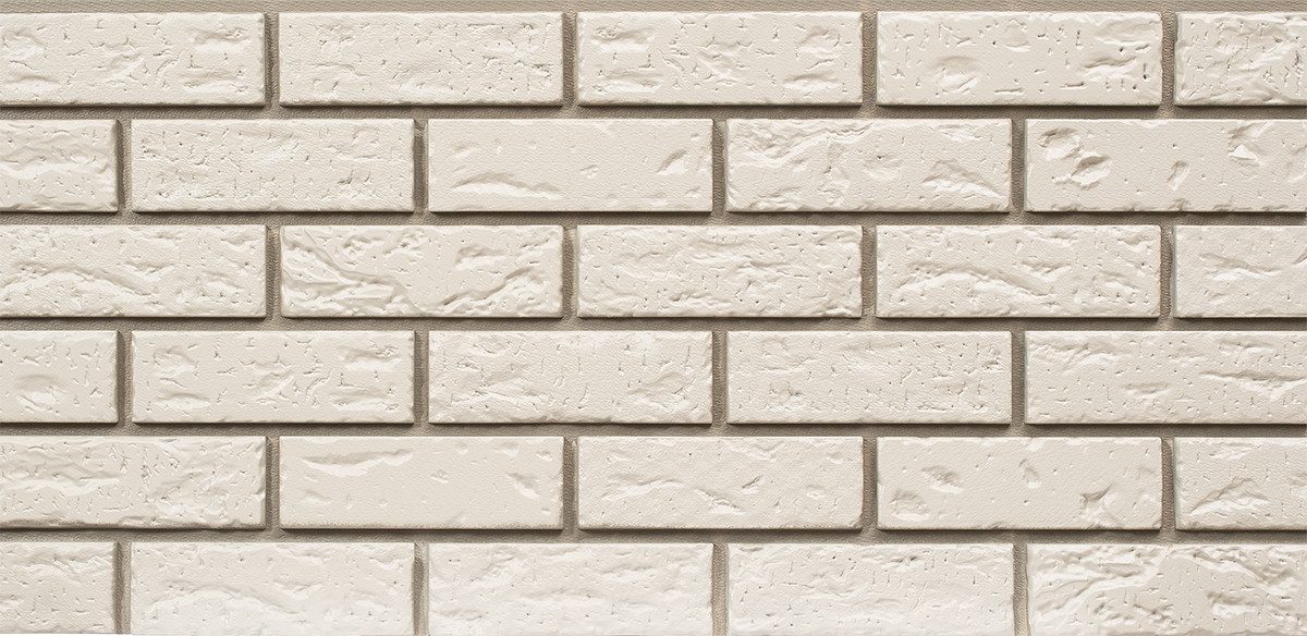 NOVIK Verkleidungspaneel NovikBrick HL Platte 122x47cm 9St. 4,65qm Klinker mattweiss, BxL: 47,00x121,92 cm, 0,52 qm, (Karton mit 9 Platten, 4,27 qm) Wandverkleidung mit 3-D-Effekt, problemlose Montage, Natursteinoptik