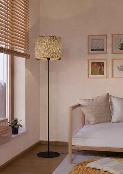 EGLO Stehlampe BUTTERBURN, ohne Leuchtmittel, Standleuchte mit Birken-Blättern, Stehleuchte, 162 cm