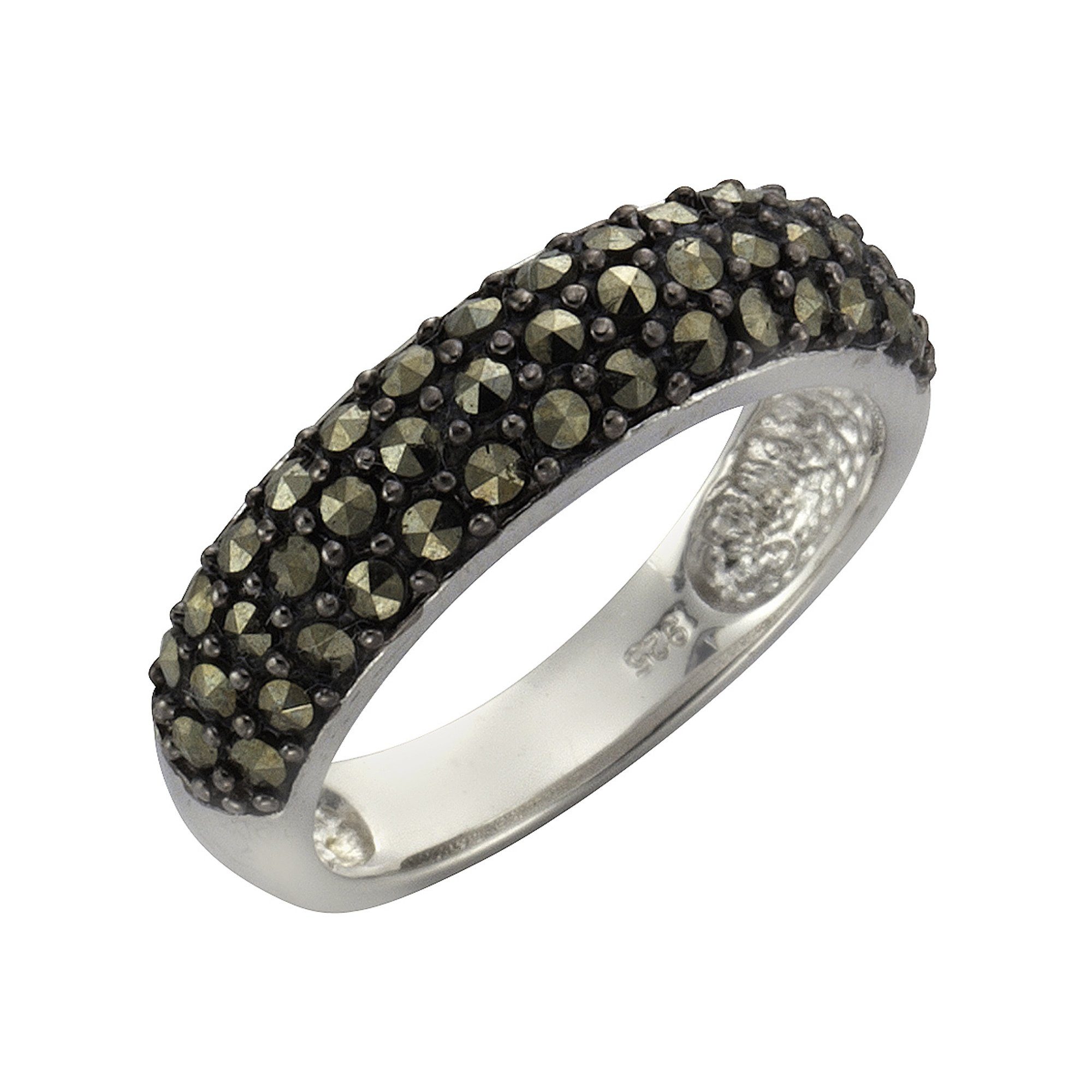 Zeeme Fingerring 925/- Sterling Silber Markasit