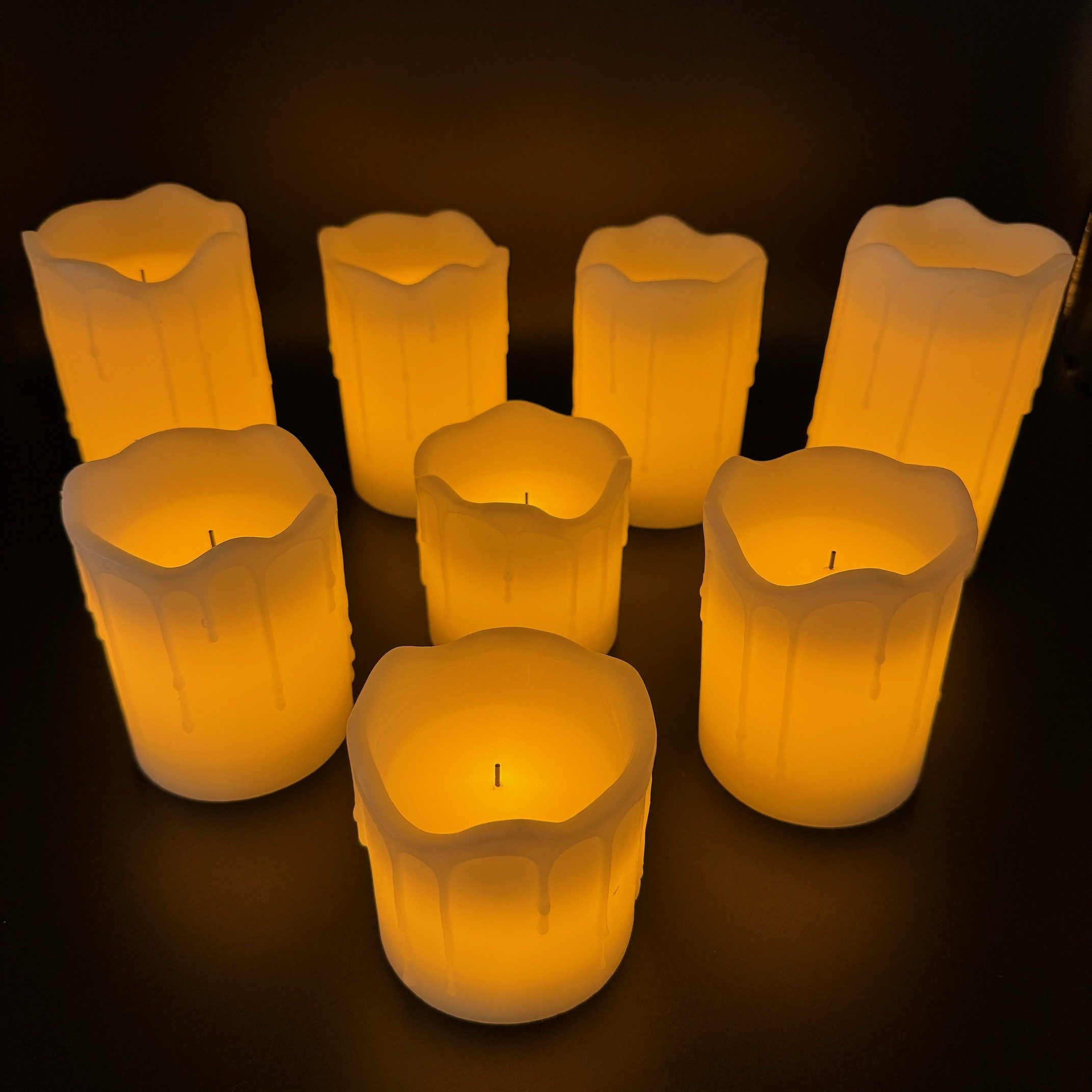 Online-Fuchs LED-Kerze 8er Set LED Kerzen mit Wachstropfen, Fernbedienung u günstig online kaufen