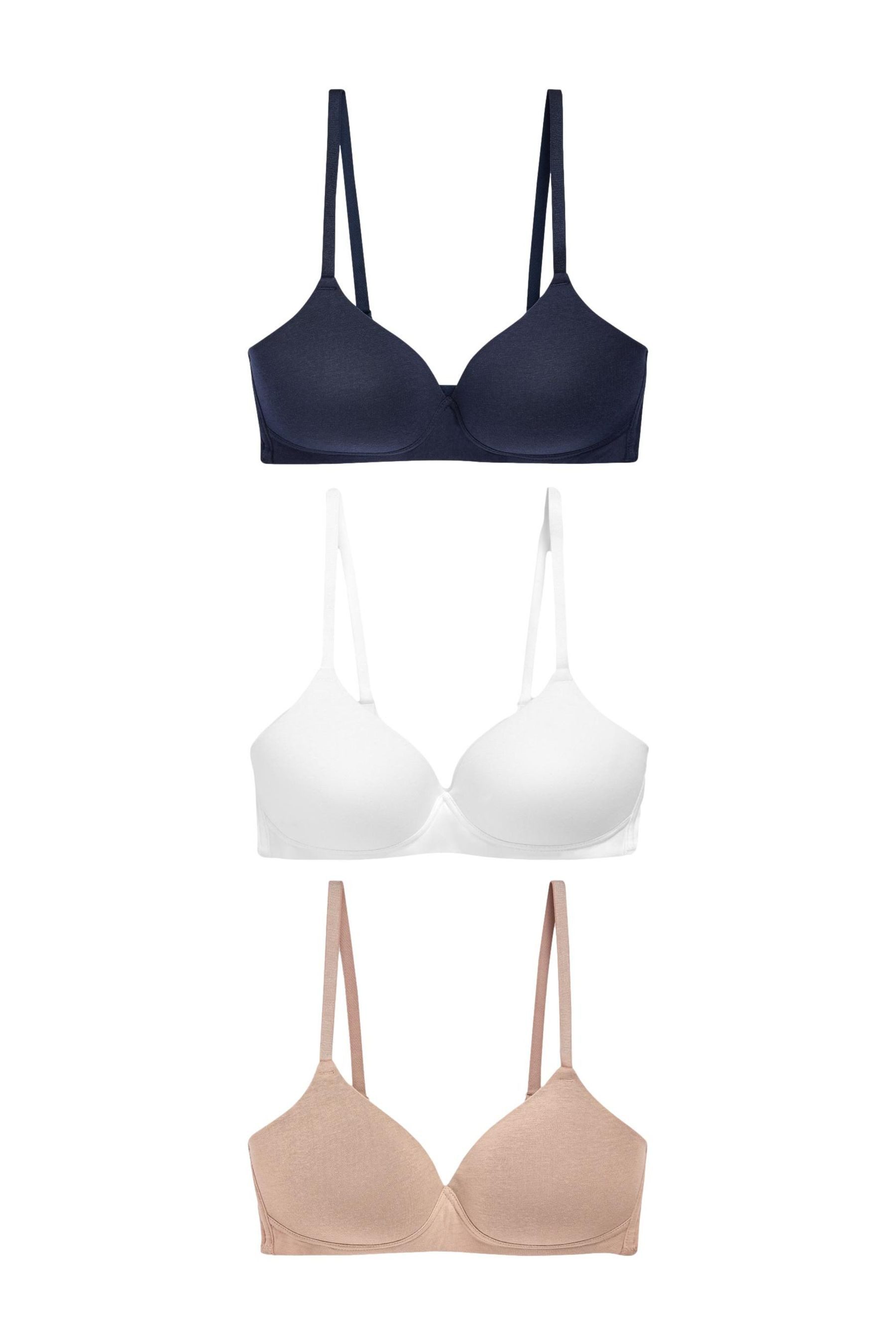 Bügelloser BH Wattierte Ultimate Comfort BHs ohne Bügel, 3er-Set