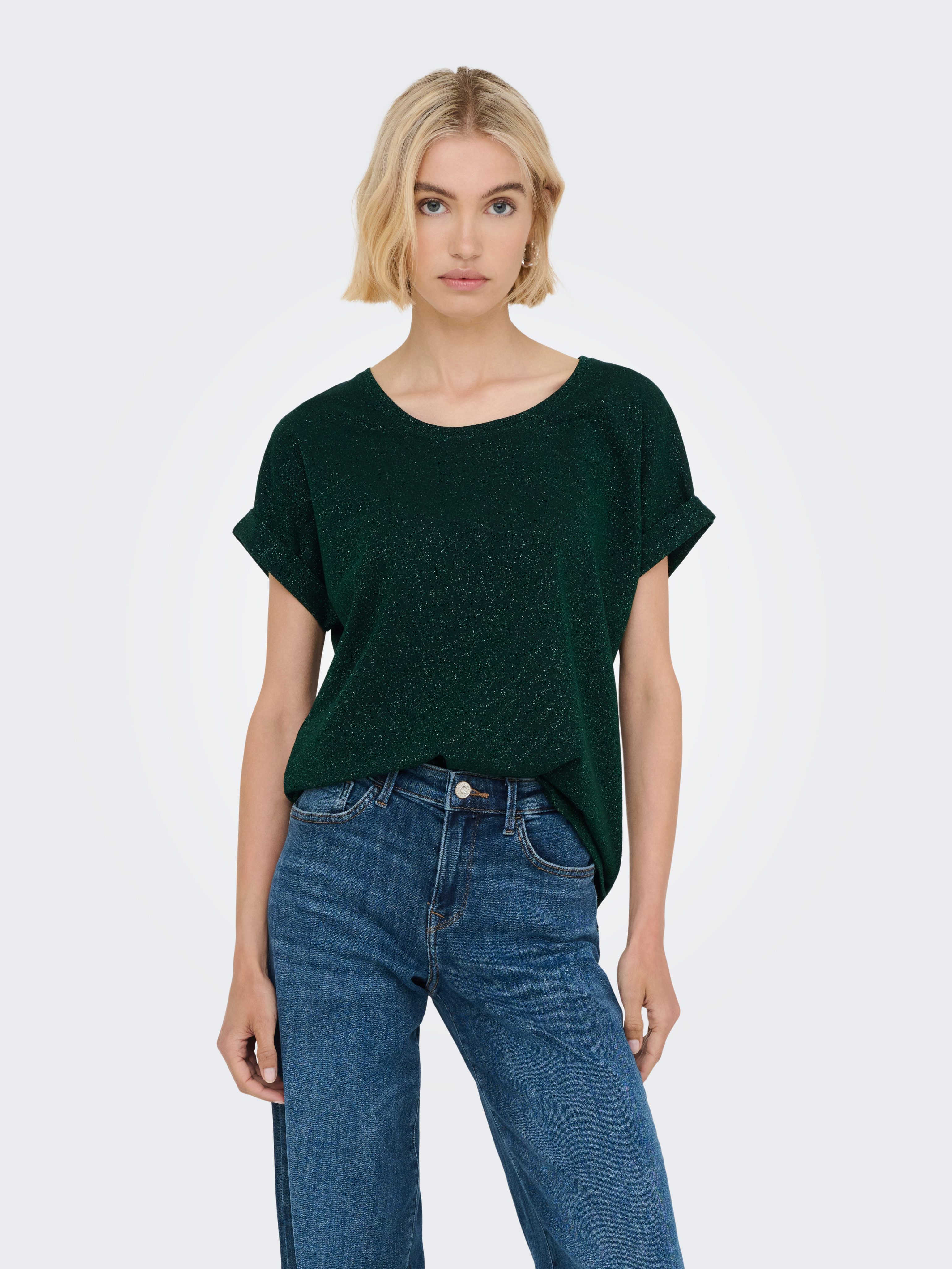 ONLY Kurzarmshirt ONLMOSTER GLITTER S/S TOP günstig online kaufen