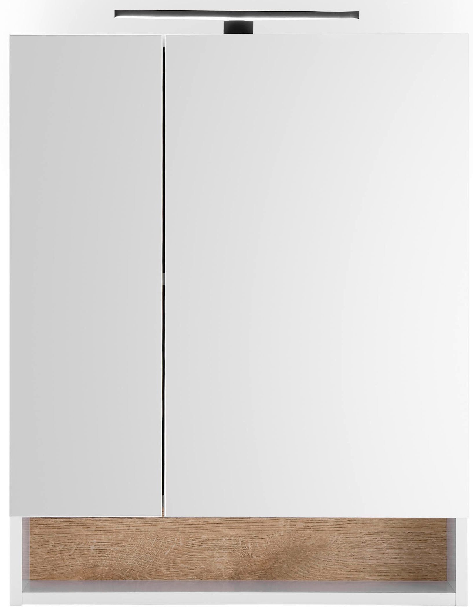 BASIC by Balculina Spiegelschrank Denver Spiegelschrank, Badezimmerschrank BxHxT 60x75x22 (1-St) Breite 60 cm, Tür L/R montierbar, Softclose