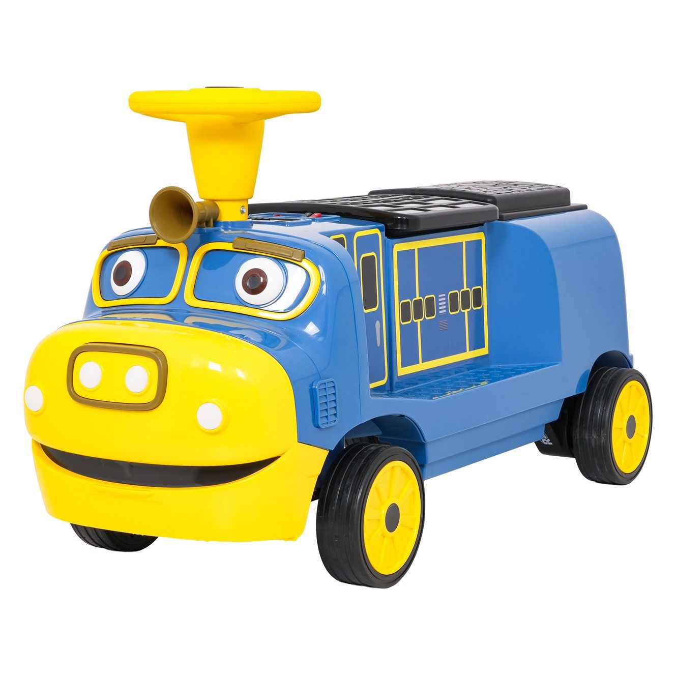 Ramiz Elektro-Kinderzug Kinderlokomotive Aufsitzfahrzeug Elektrofahrzeug, Belastbarkeit 60.0 kg, (1-tlg), Bluetooth, MP3, LED-Licht, Doppelsitz, 2 Geschwindigkeiten