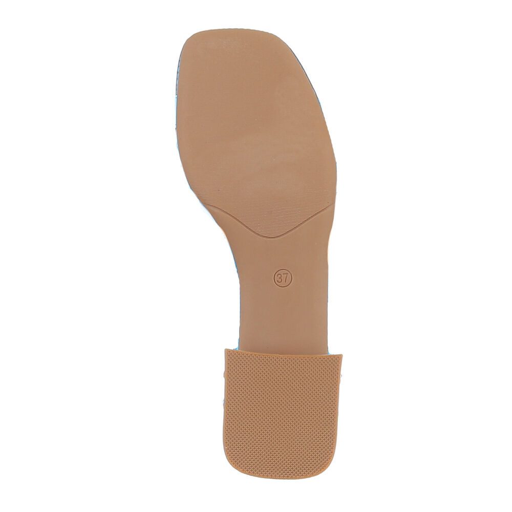 Ital-Design Damen Mules Freizeit Pantolette (86527243) Blockabsatz Pantoletten in Gold – Bild 3 von 4