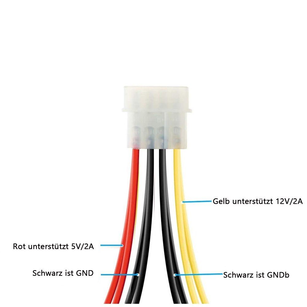 Datenkabel GelldG Nylon Set SATA Anschlusskabel Kabel Stromkabel