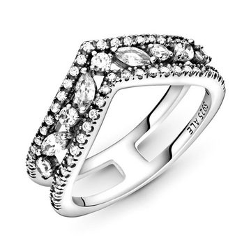 Pandora Fingerring Wisbone Ring für Damen von PANDORA aus Sterlingsilber mit Zirkonia