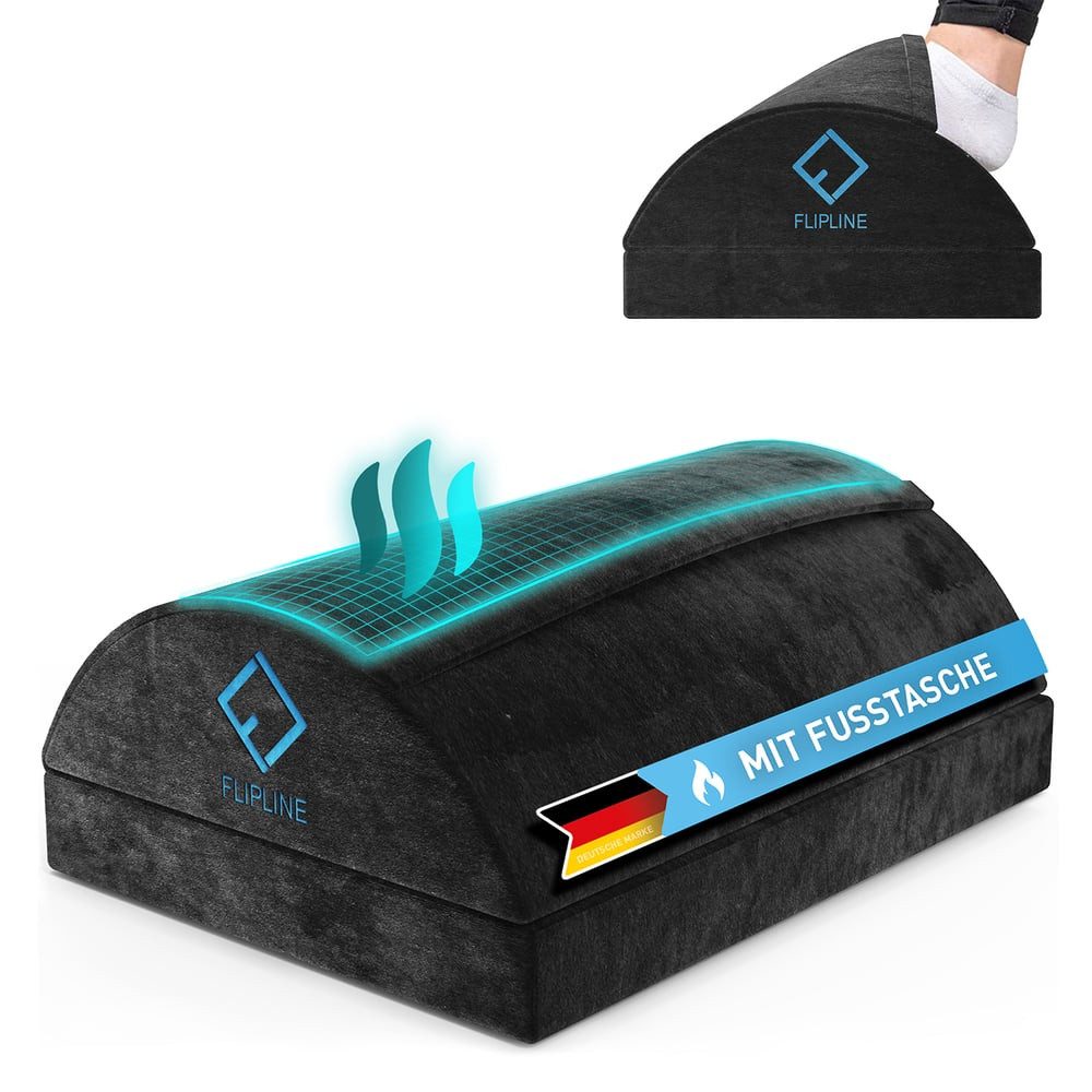 FLIPLINE® Fußstütze Fußstütze Fußablage Winter schwarz, Komfort im Büro Hom günstig online kaufen