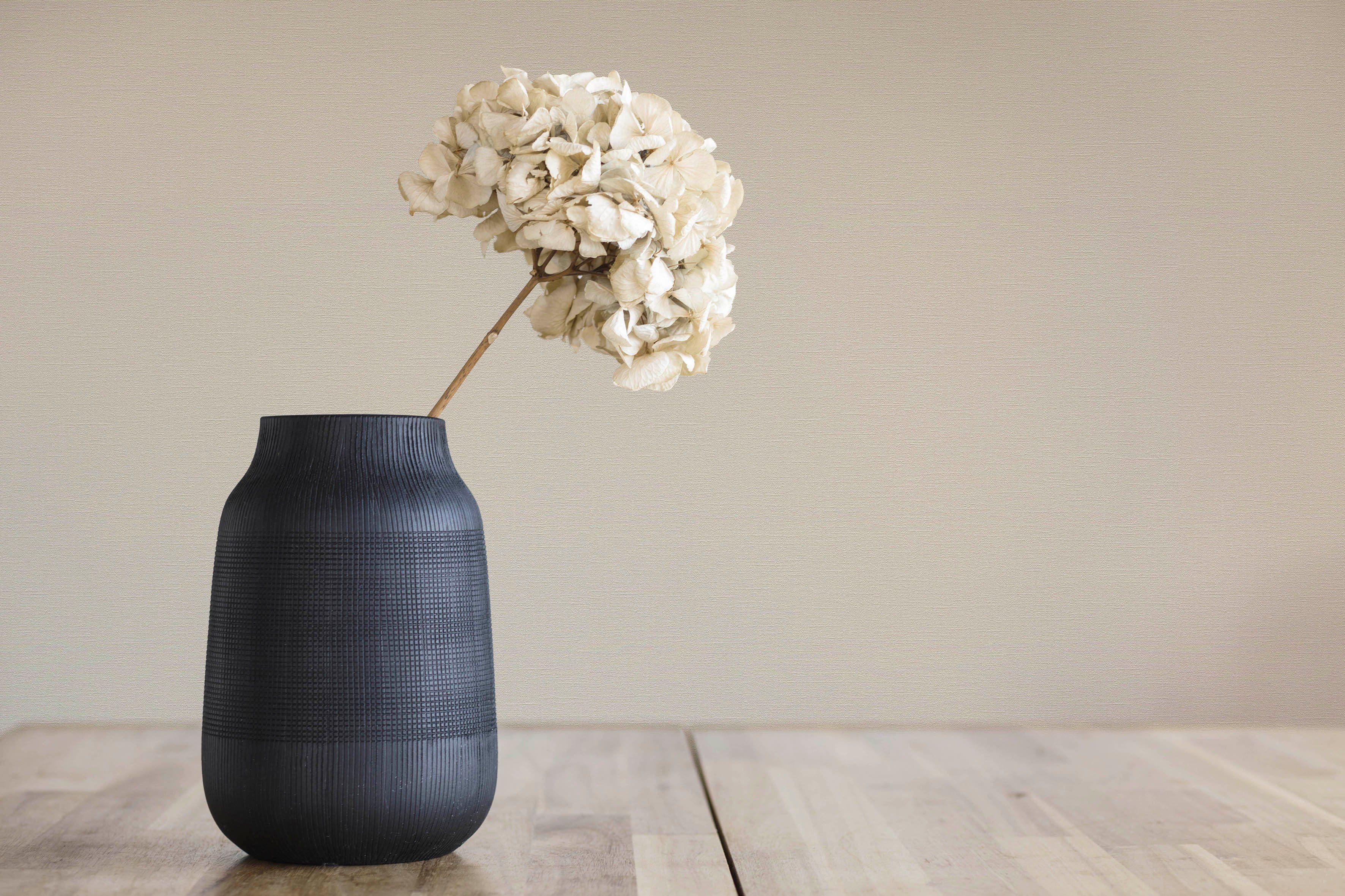 A.S. Création Vliestapete Natural Living Unitapete, leicht strukturiert, gemustert, matt, neutral, (1 St), PVC-Frei ressourcenschonende skandinavisches Tapeten Wohnzimmer