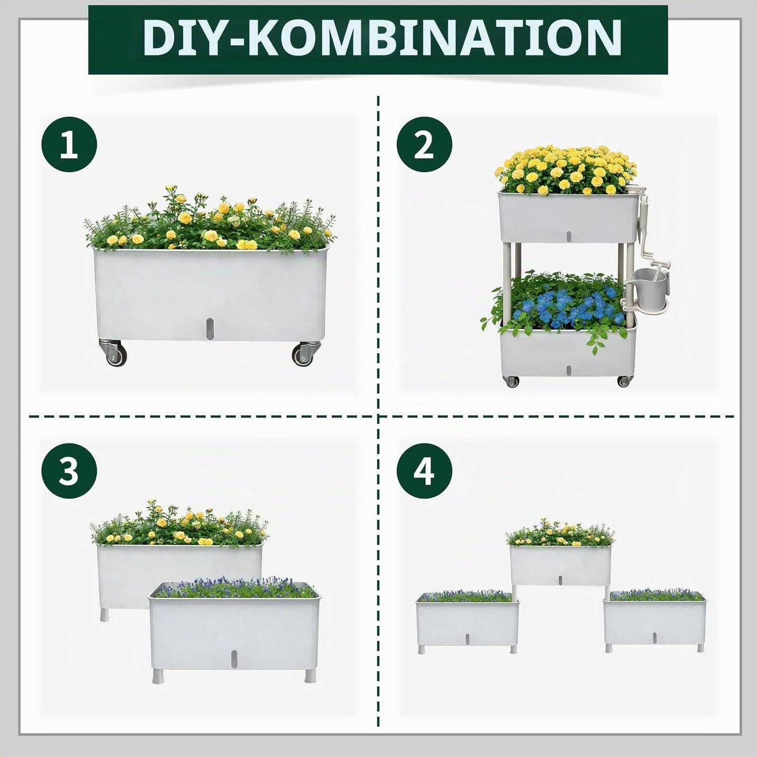 LuxusKollektion Hochbeet Mobiles Hochbeet mit Autobewässerung (1 St)