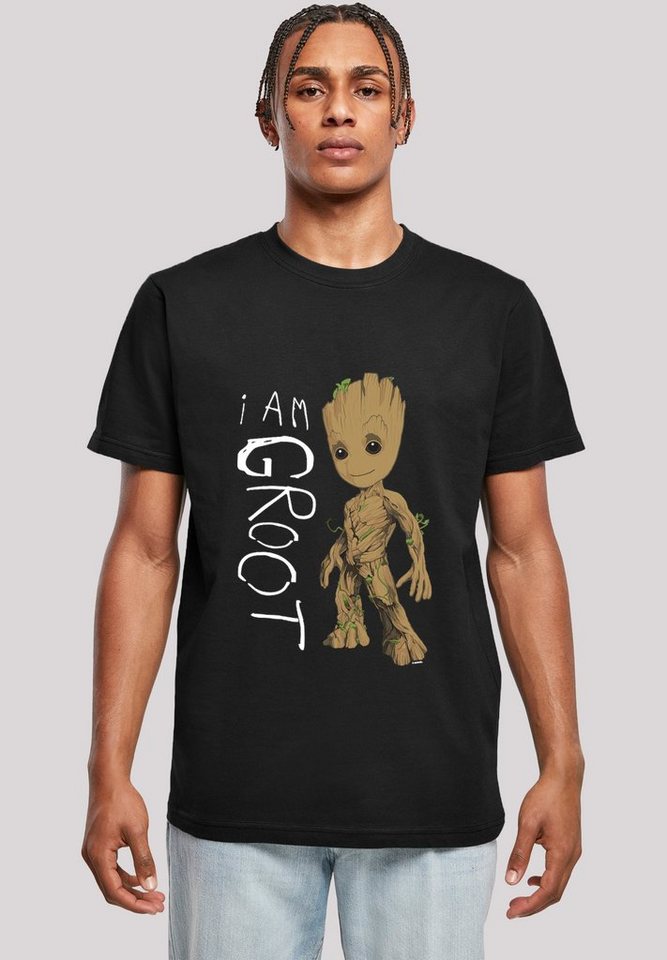 F4NT4STIC T-Shirt Marvel Guardians of the Galaxy Groot Herren,Premium  Merch,Regular-Fit,Basic,Logo Print, Sehr weicher Baumwollstoff mit hohem  Tragekomfort