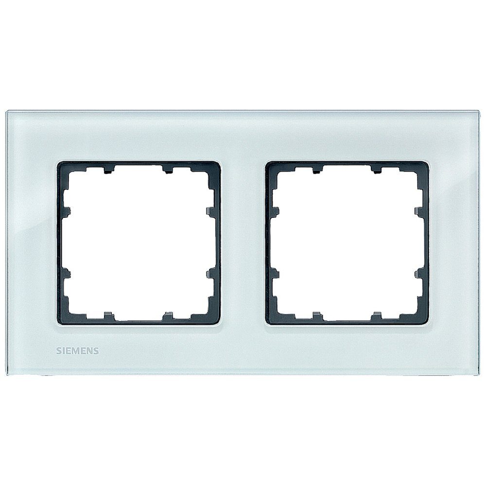 SIEMENS Steckdose Siemens Переключательprogramm 2fach Rahmen Delta Glas 5TG12020 1 St.