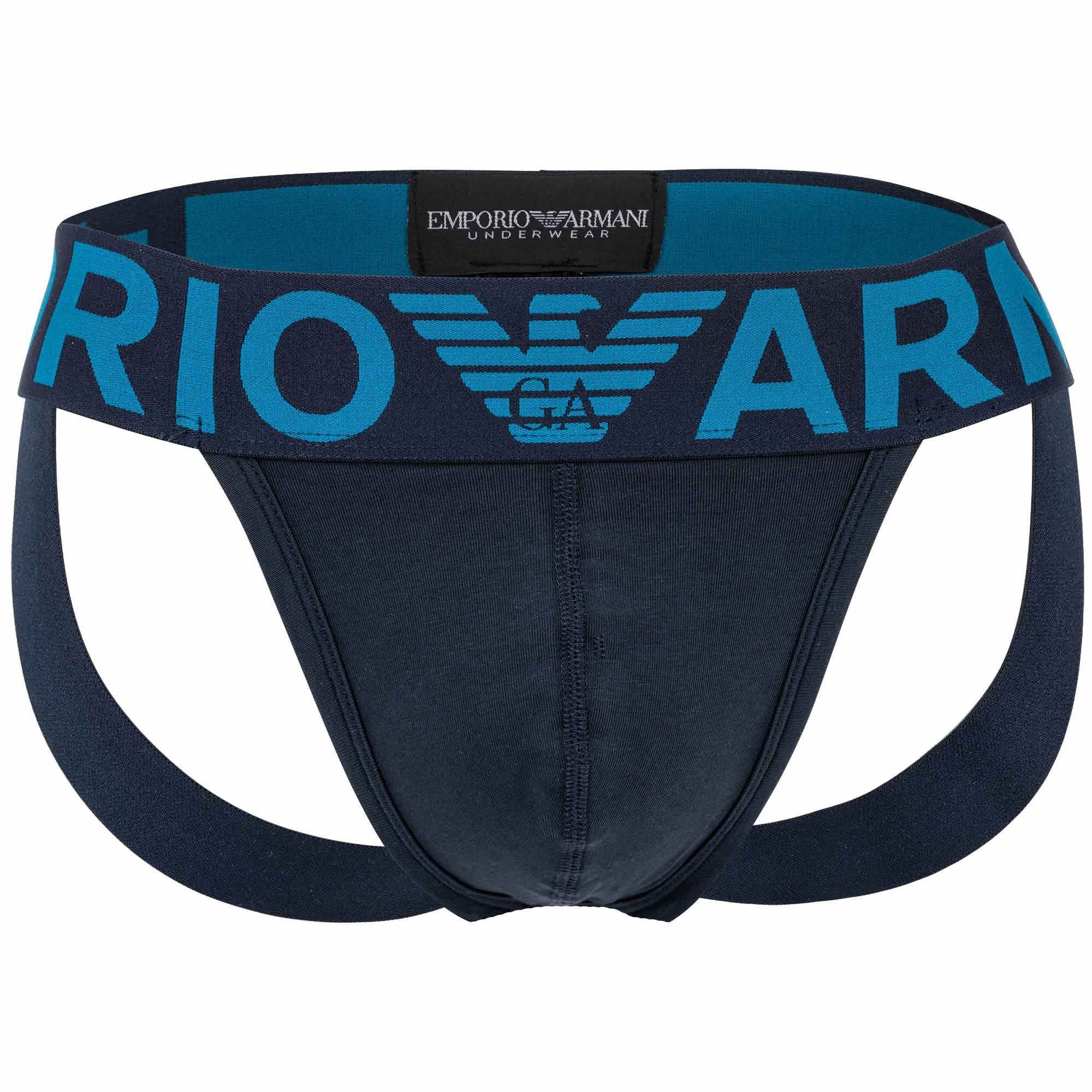 Emporio Armani Tanga Herren Jockstrap 1er Pack Baumwollmischung (Packung, 1er Pack)