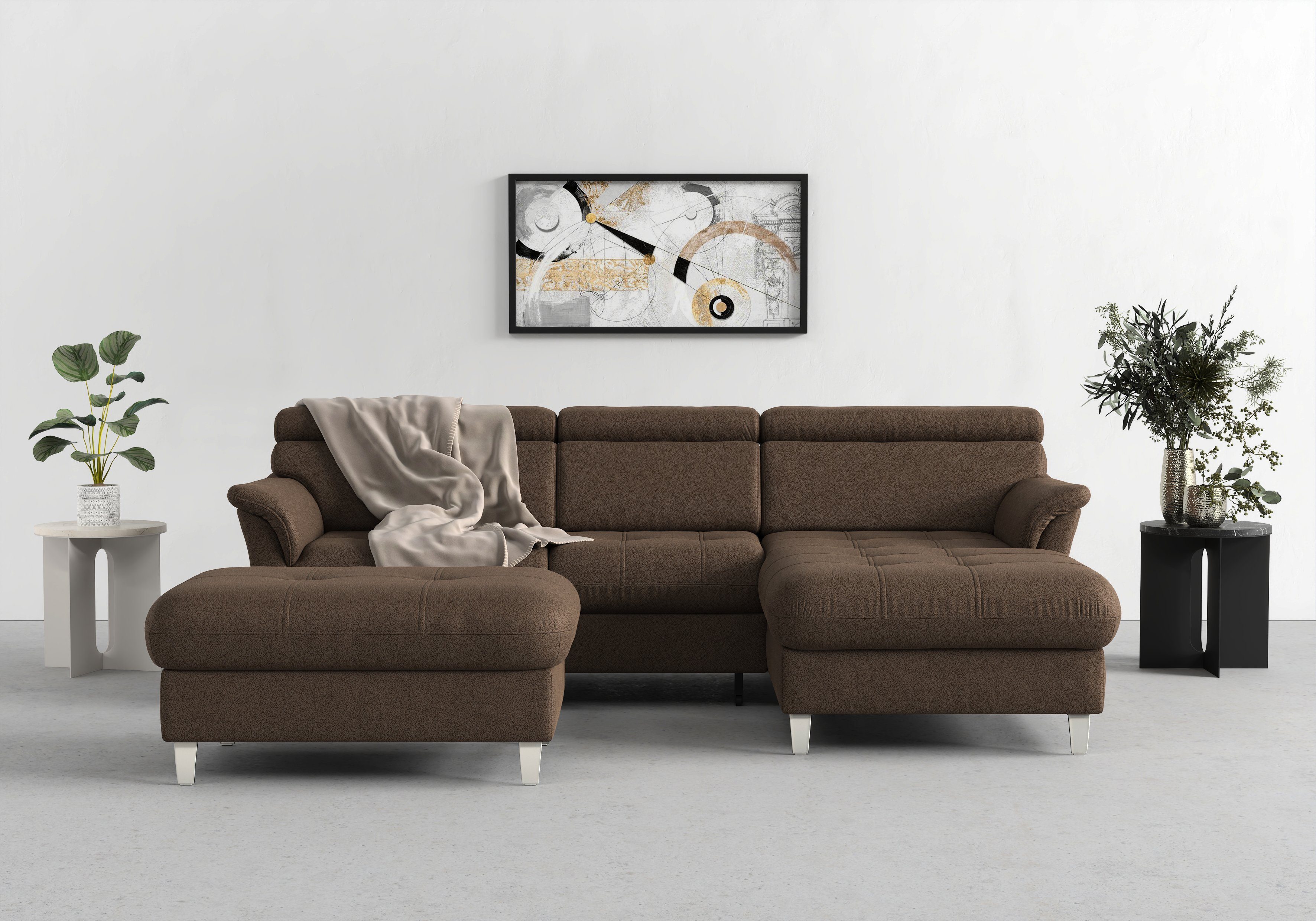 sit&more Ecksofa Marano L-Form, inklusive Kopfteilverstellung, optional Schlaffunktion & Bettkasten