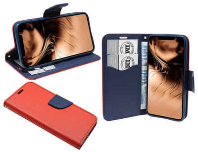 cofi1453 Handyhülle Hülle Tasche für Apple iPhone 11, Kunstleder Schutzhülle Handy Wallet Case Cover mit Kartenfächern, Standfunktion Schwarz