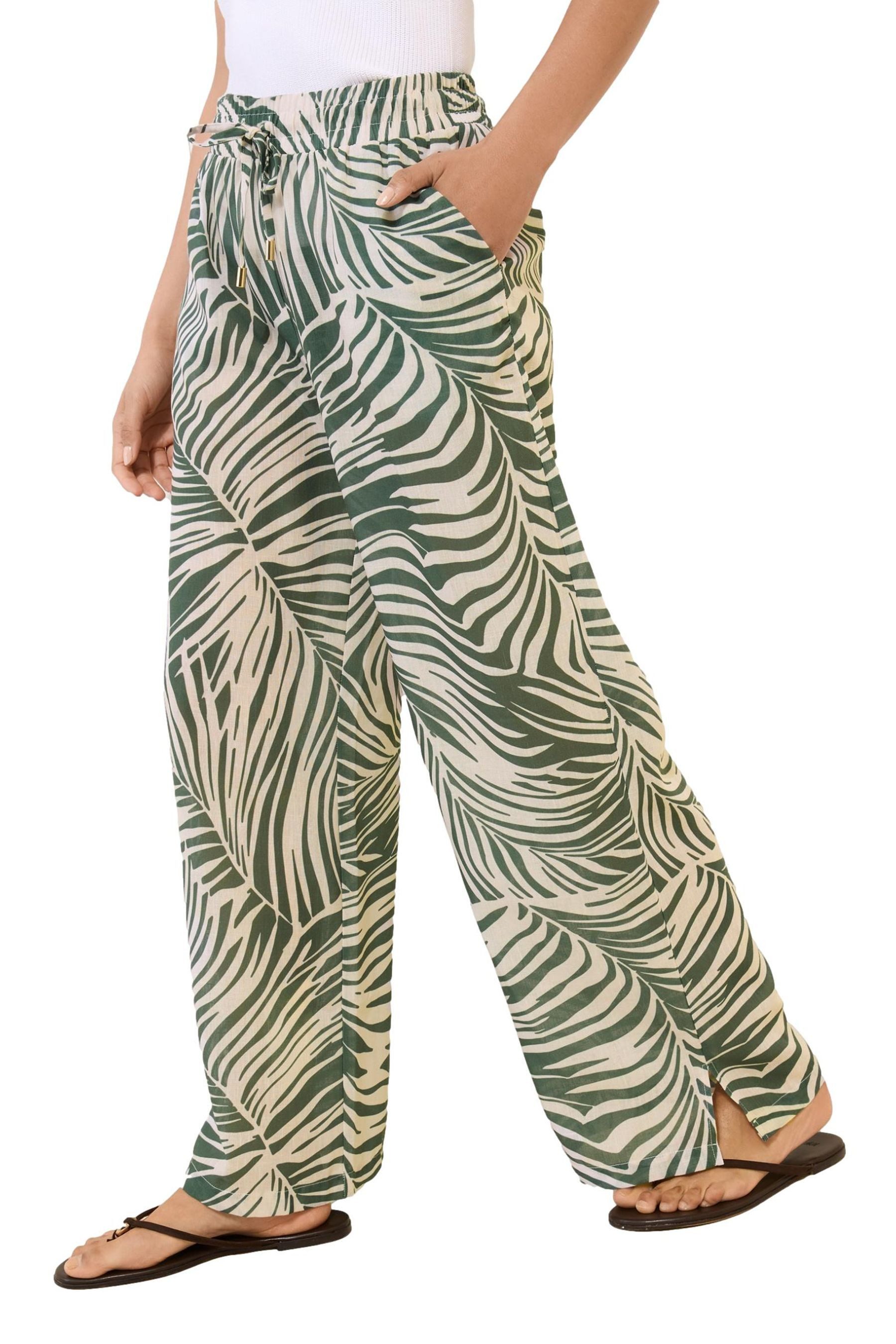 LIPSY Dehnbund-Hose Lipsy Hose mit weitem Bein und Leinenoptik (1-tlg)