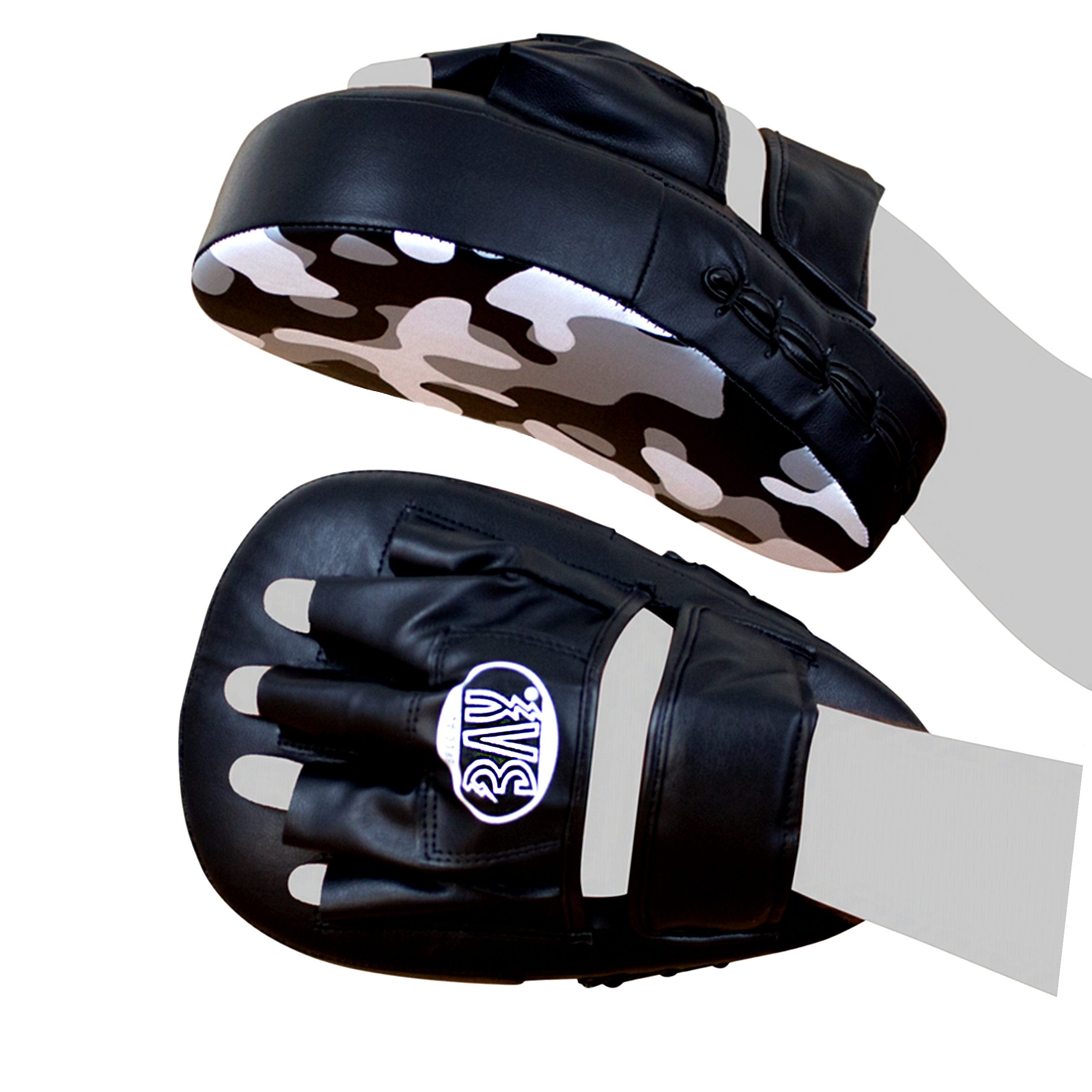 BAY-Sports Pratze PU Ergo Camouflage Handpratzen Trainerpratzen Boxen Kickboxen MMA, Paar, Trainieren wie die Profis!