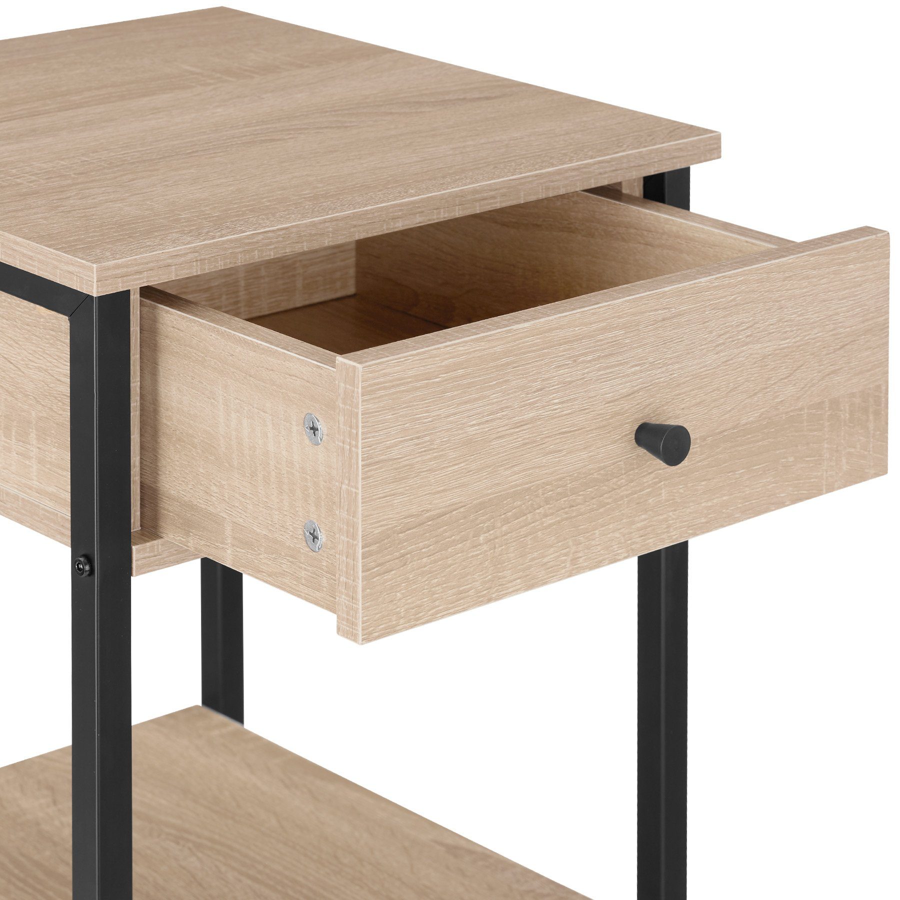 tectake Nachttisch Beistelltisch Bradford 40x40x55,5cm (1-St., günstig online kaufen