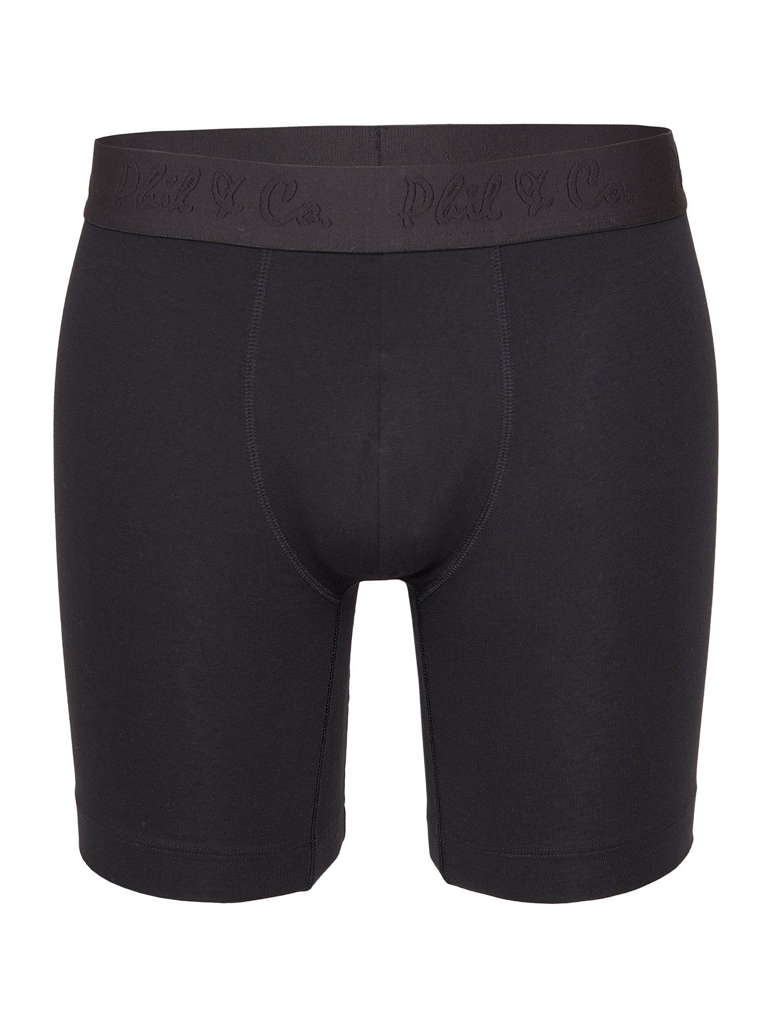 Phil & Co. Langer Boxer Long Boxer Briefs - langes Bein - Jersey - ohne störendes Etikett (9-St) Retroshorts Boxershorts Multipack Mehrpack Baumwolle Herren 9-P – Bild 4 von 4