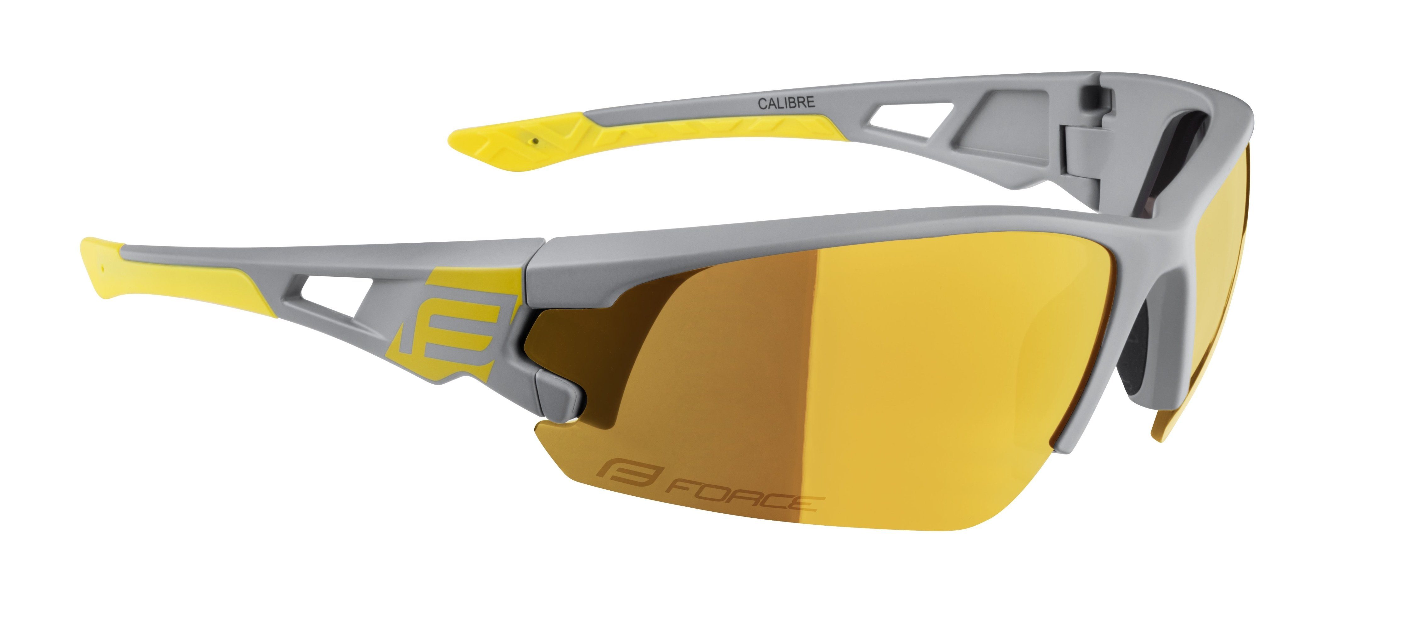 grau-gelb F CALIBRE Fahrradbrille FORCE Sonnenbrille