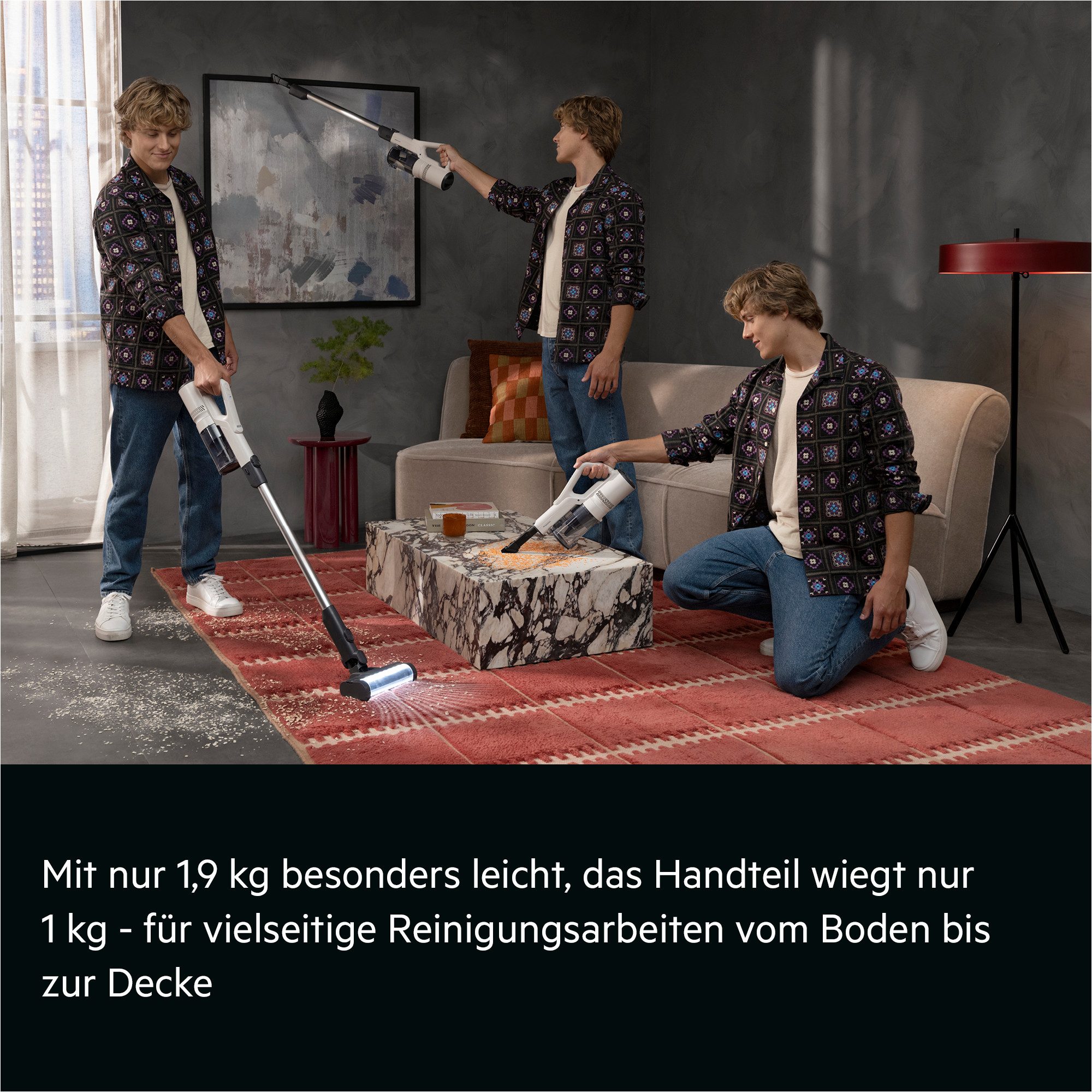 AEG Akku-Stielstaubsauger AP51UH18ST, 200 W, Extra stark, leicht & kabellos – keine Haarverwicklung, bis 50 Min. – Bild 3 von 5
