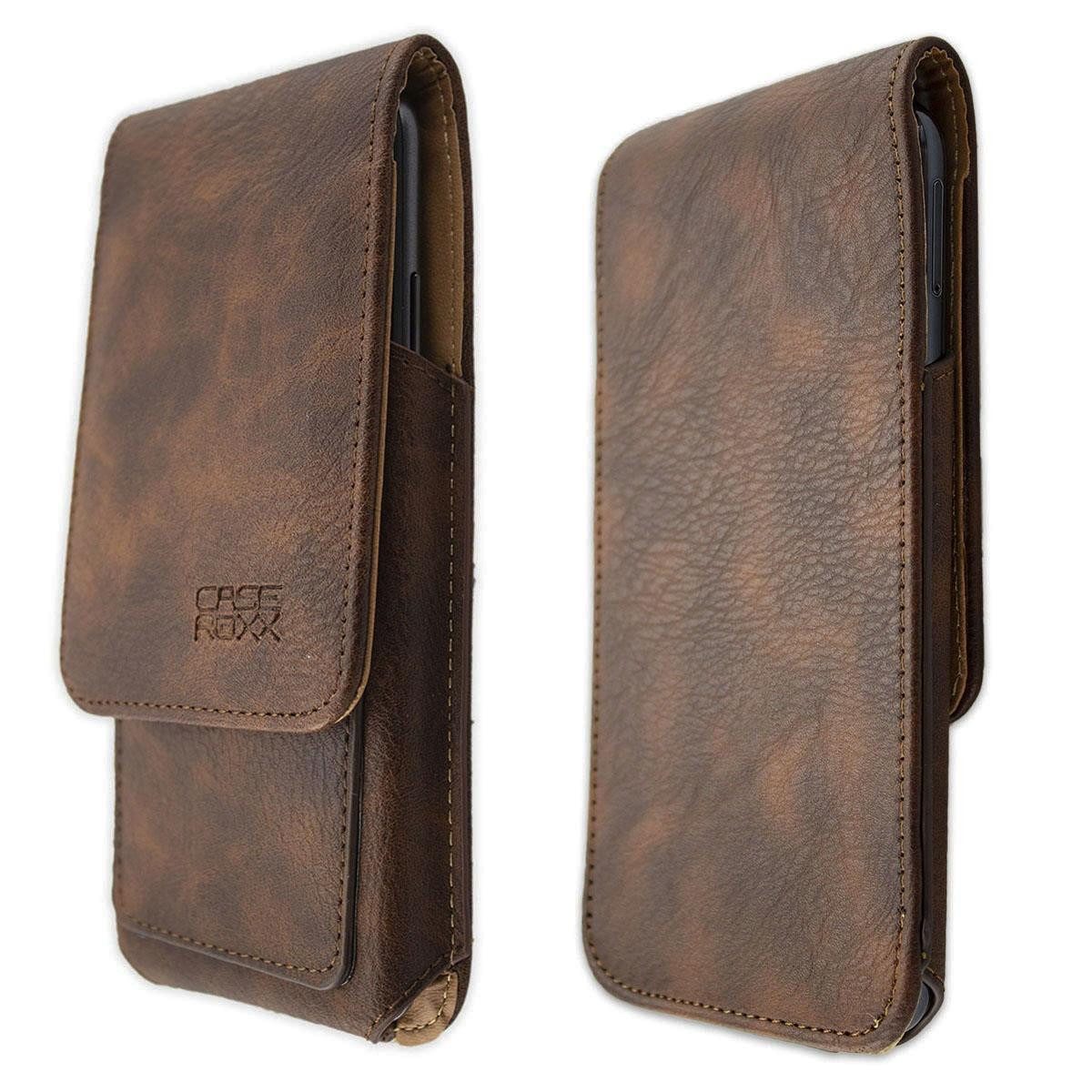 Handytasche Klappetui für LG Q60, braun
