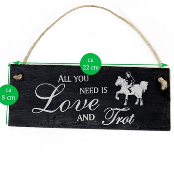 Dekolando Hängedekoration Trab 22x8cm All you need is Love and Trot