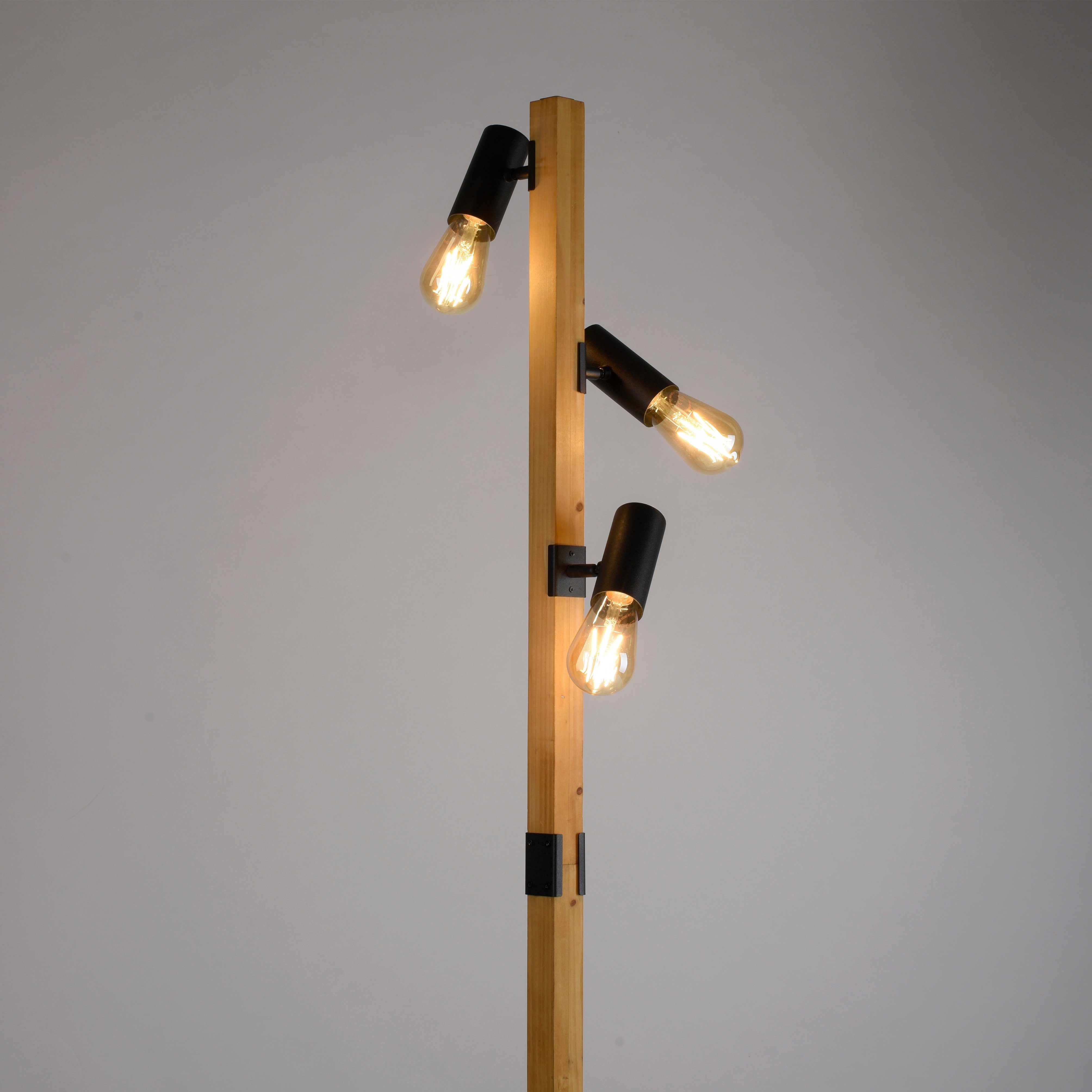 Leuchten Direkt Stehlampe PILON, ohne Fußschalter Leuchtmittel, ExklusiveE27, Schalter