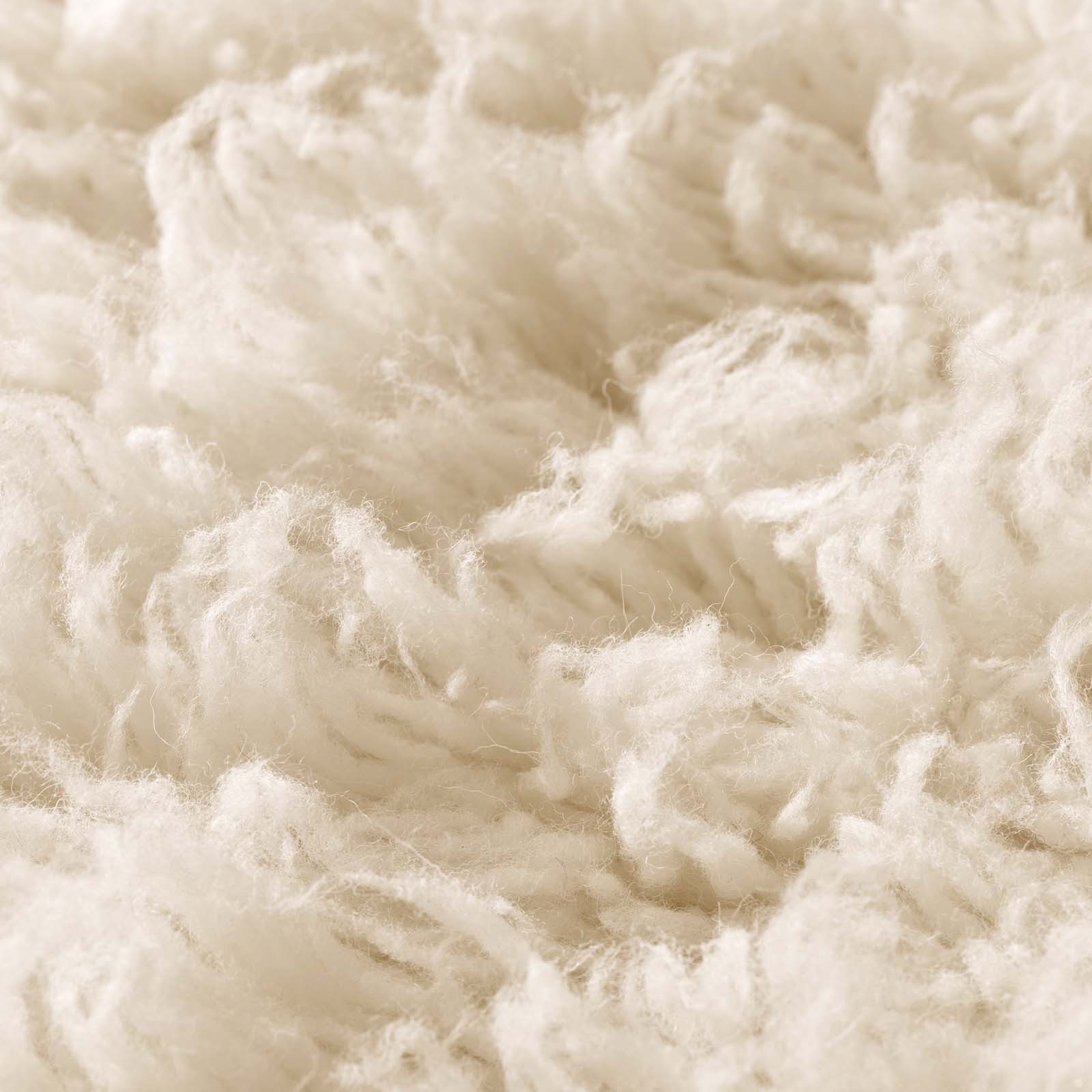 TaCa Home Flokati-Teppich Gewalkter Handweb Woll-Teppich, rechteckig, Höhe: 45 mm, Wohnzimmer Esszimmer Schlafzimmer, creme - 160 x 230 cm