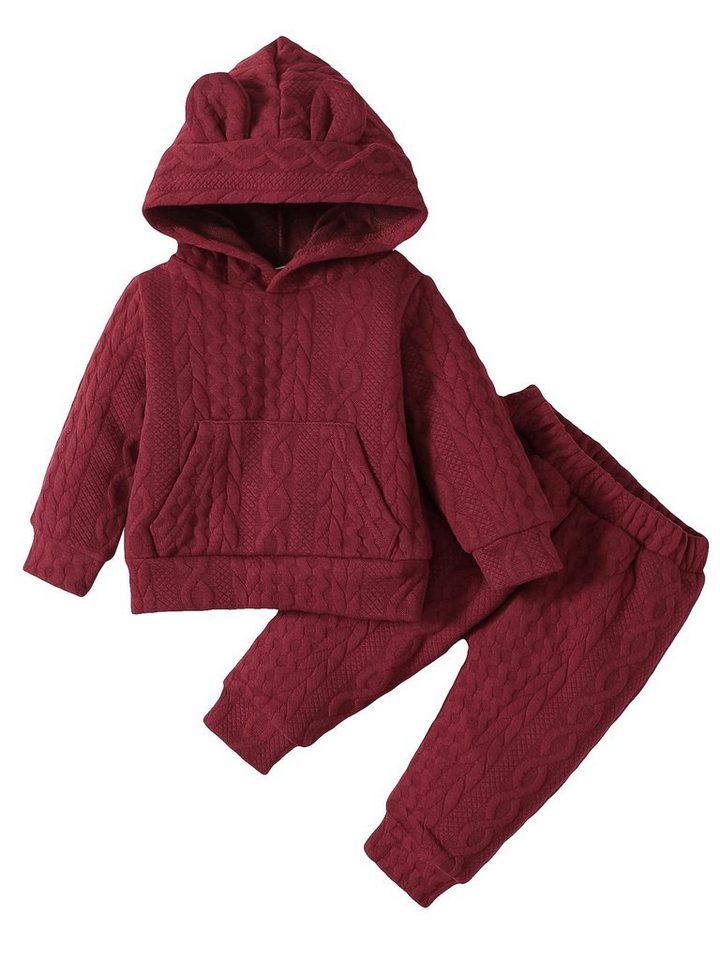 LAPA Top & Hose Baby Mädchen Hoodie Langarm top und Hose Set (2-tlg),  Geeignet für Babys von 3-24 Monaten